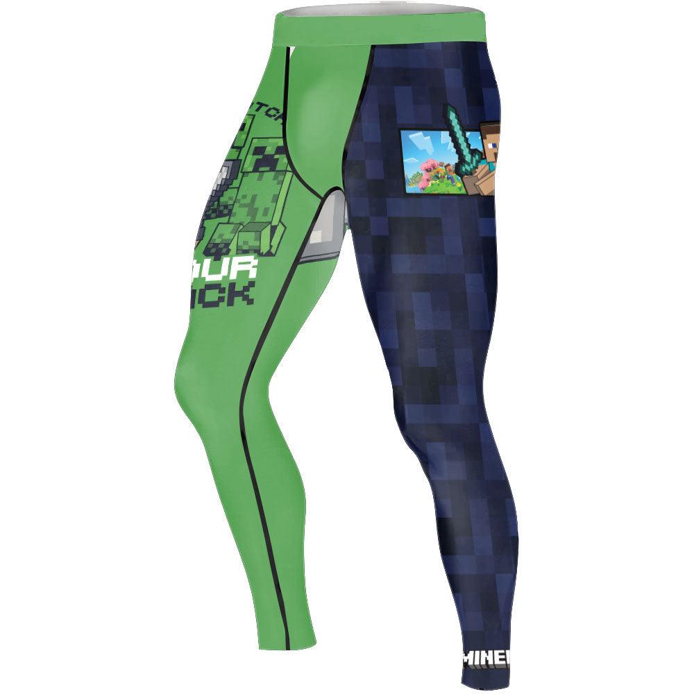 Minecraft Alway Watch Your Back Men's Compression Leggings