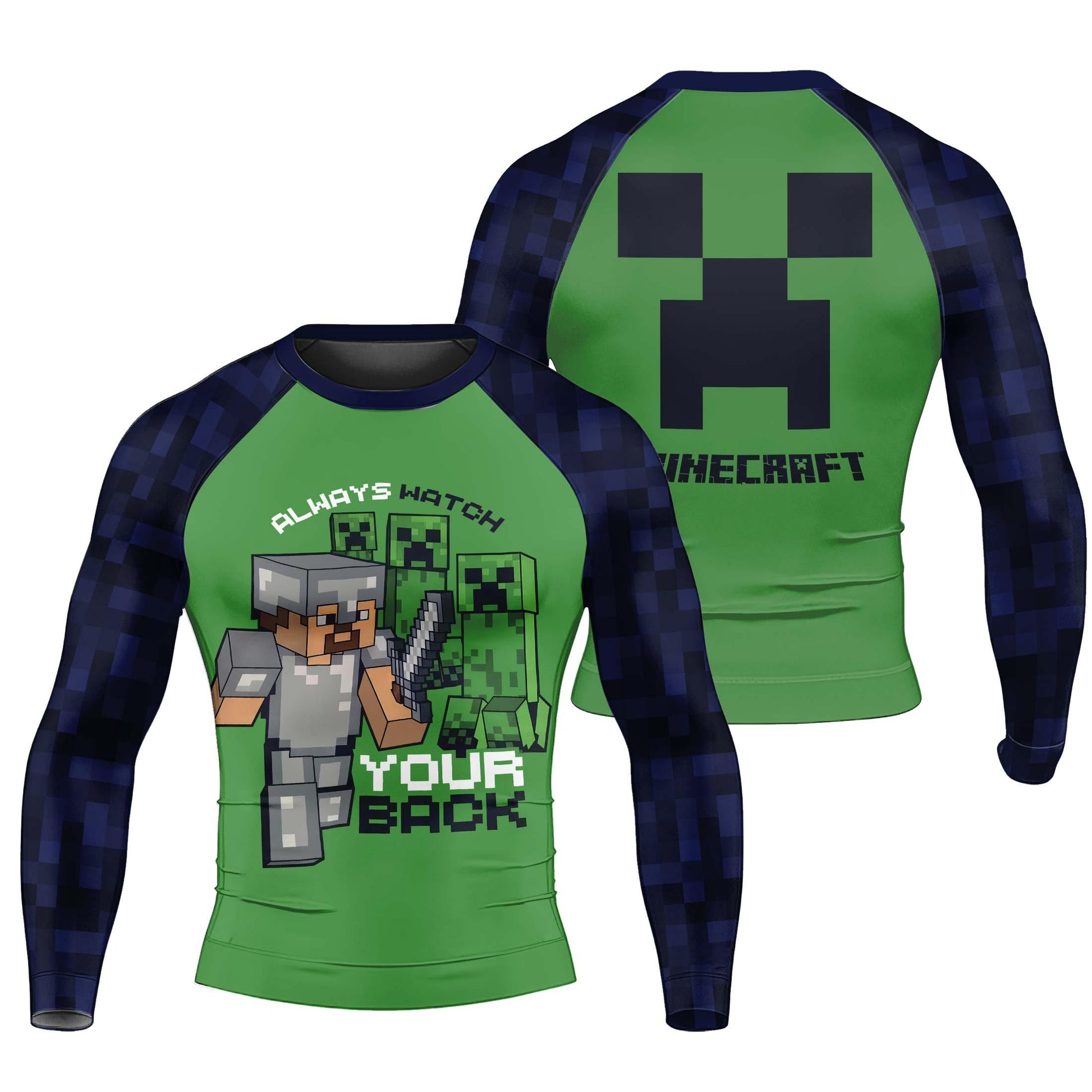 Minecraft Alway Watch Your Back Rash Guard