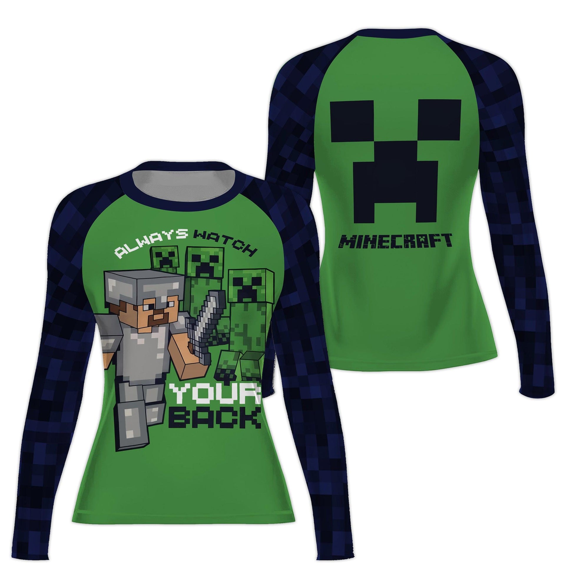 Minecraft Alway Watch Your Back Rash Guard