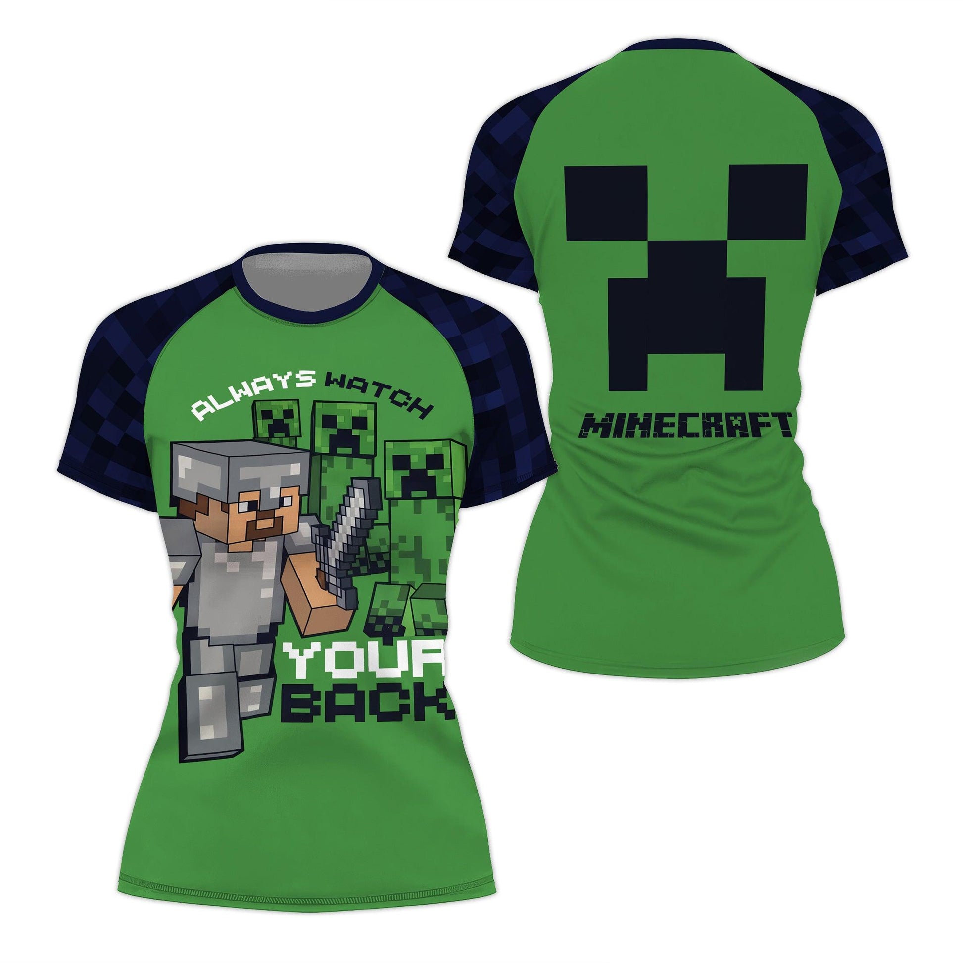 Minecraft Alway Watch Your Back Rash Guard