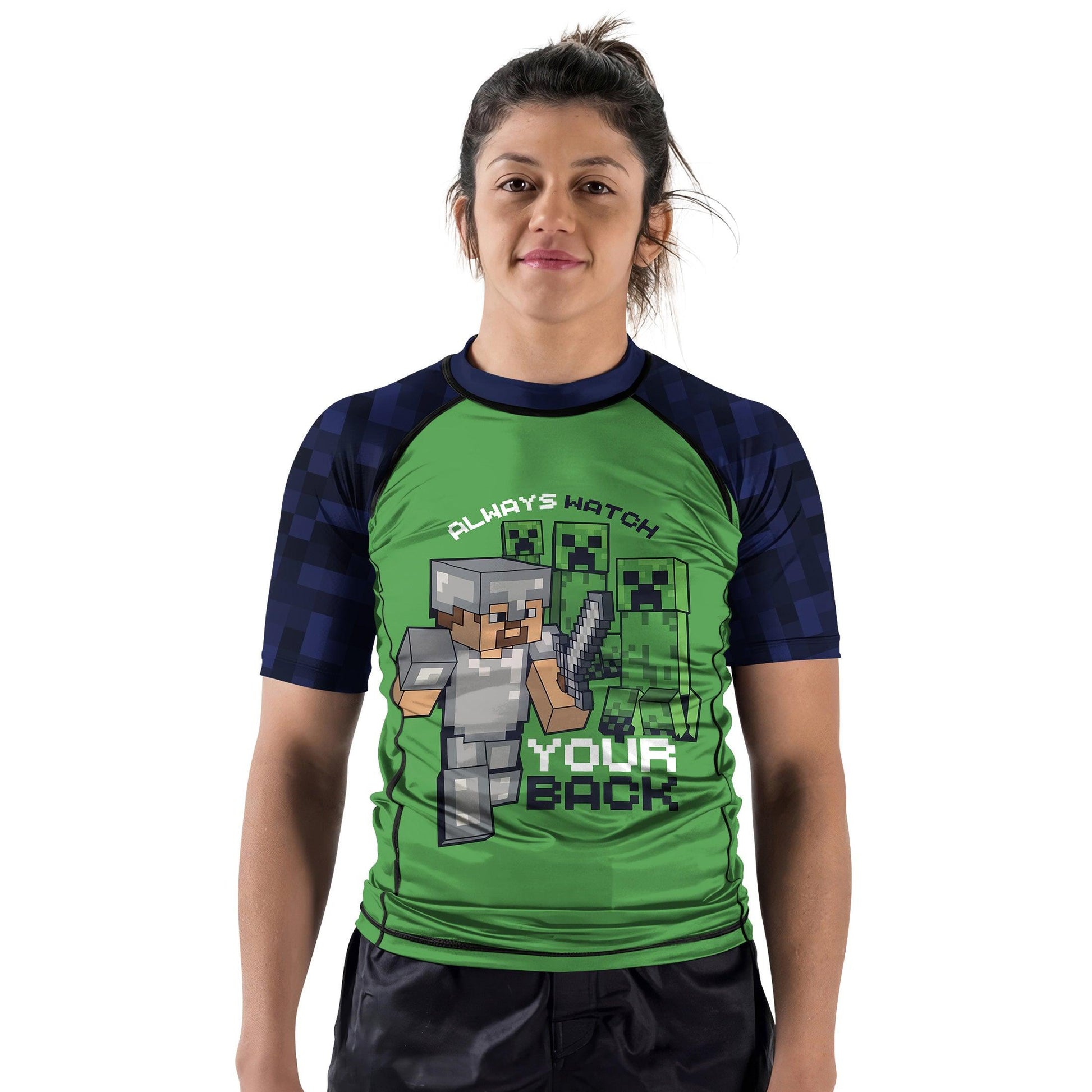 Minecraft Alway Watch Your Back Rash Guard