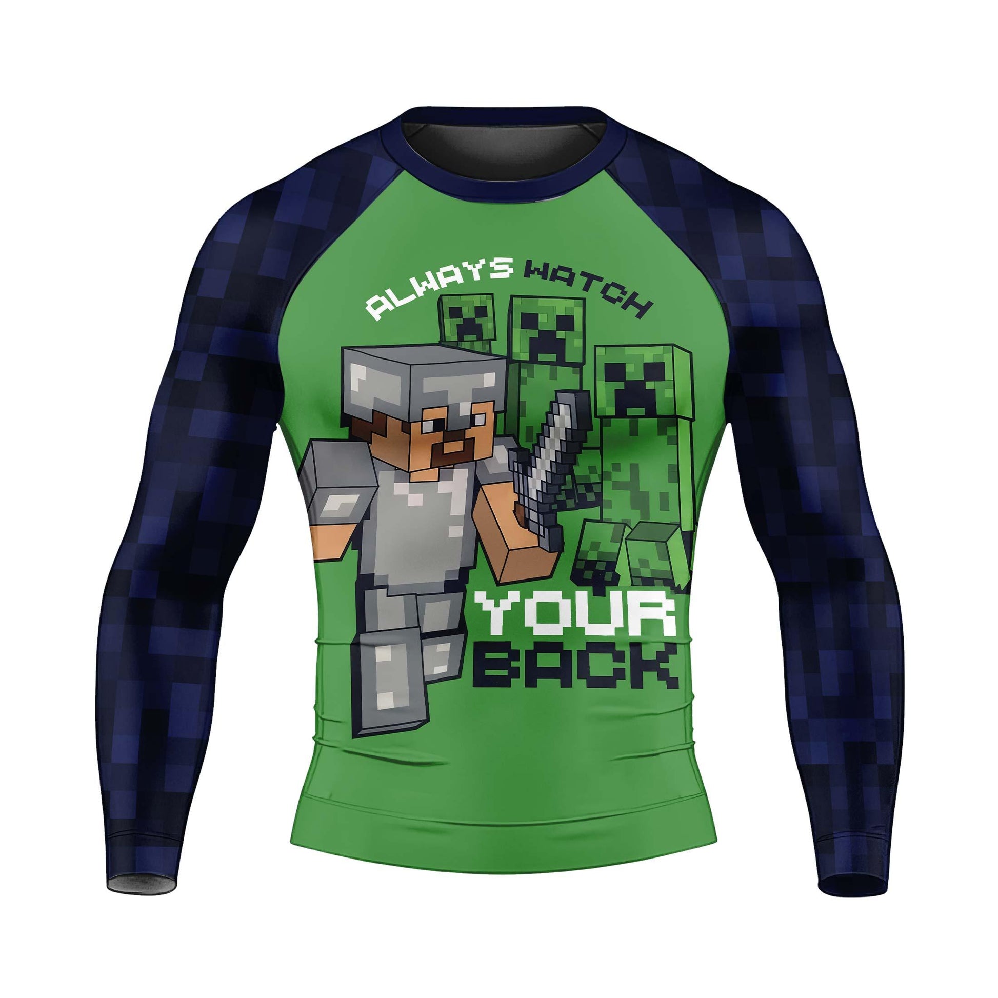 Minecraft Alway Watch Your Back Rash Guard
