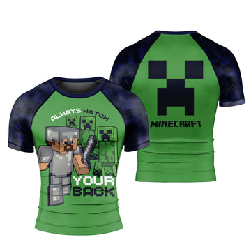 Minecraft Alway Watch Your Back Rash Guard