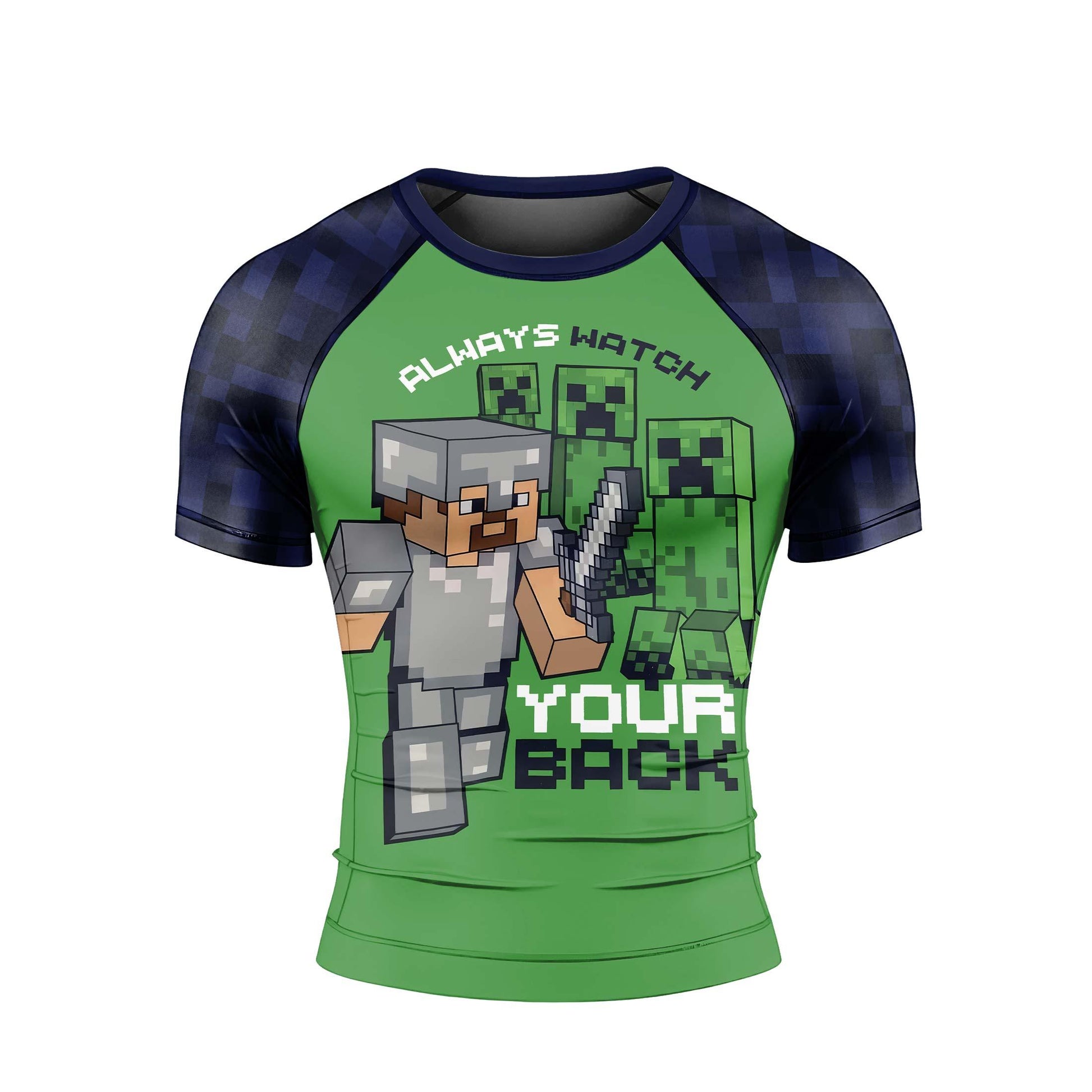 Minecraft Alway Watch Your Back Rash Guard