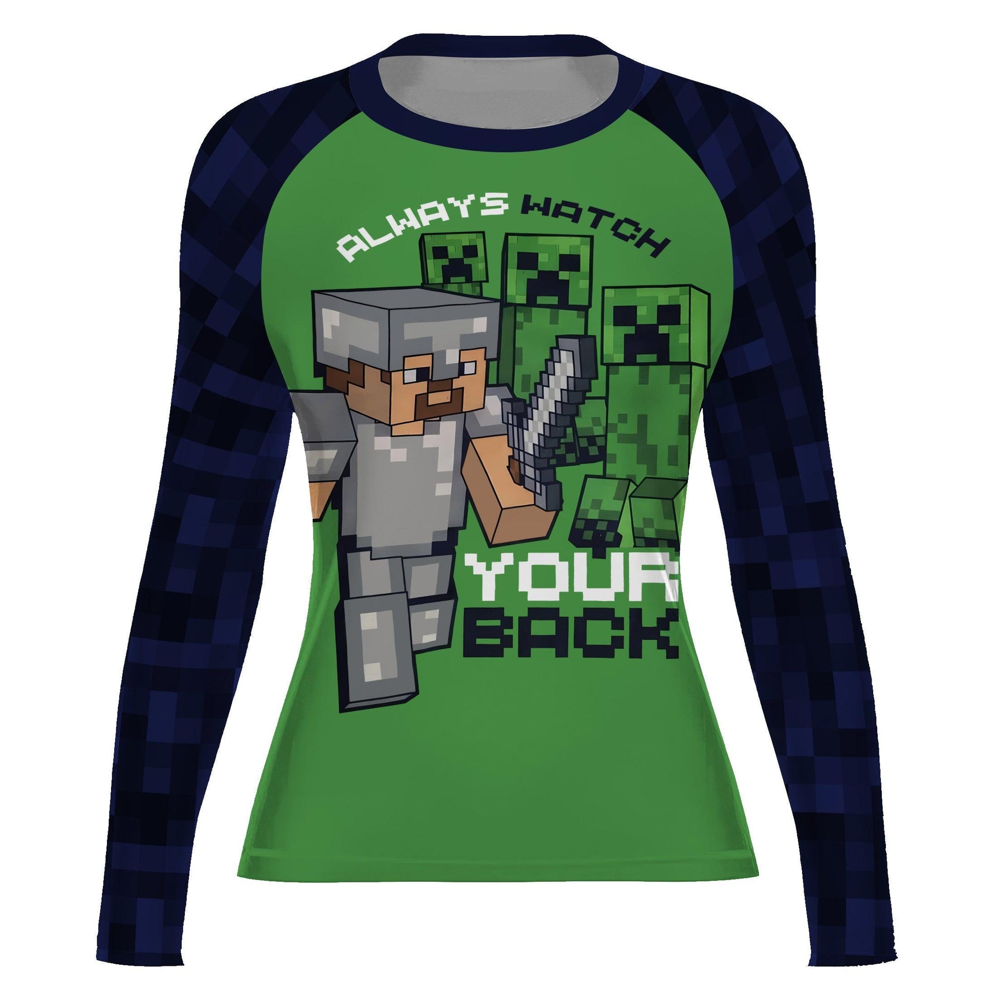 Minecraft Alway Watch Your Back Rash Guard