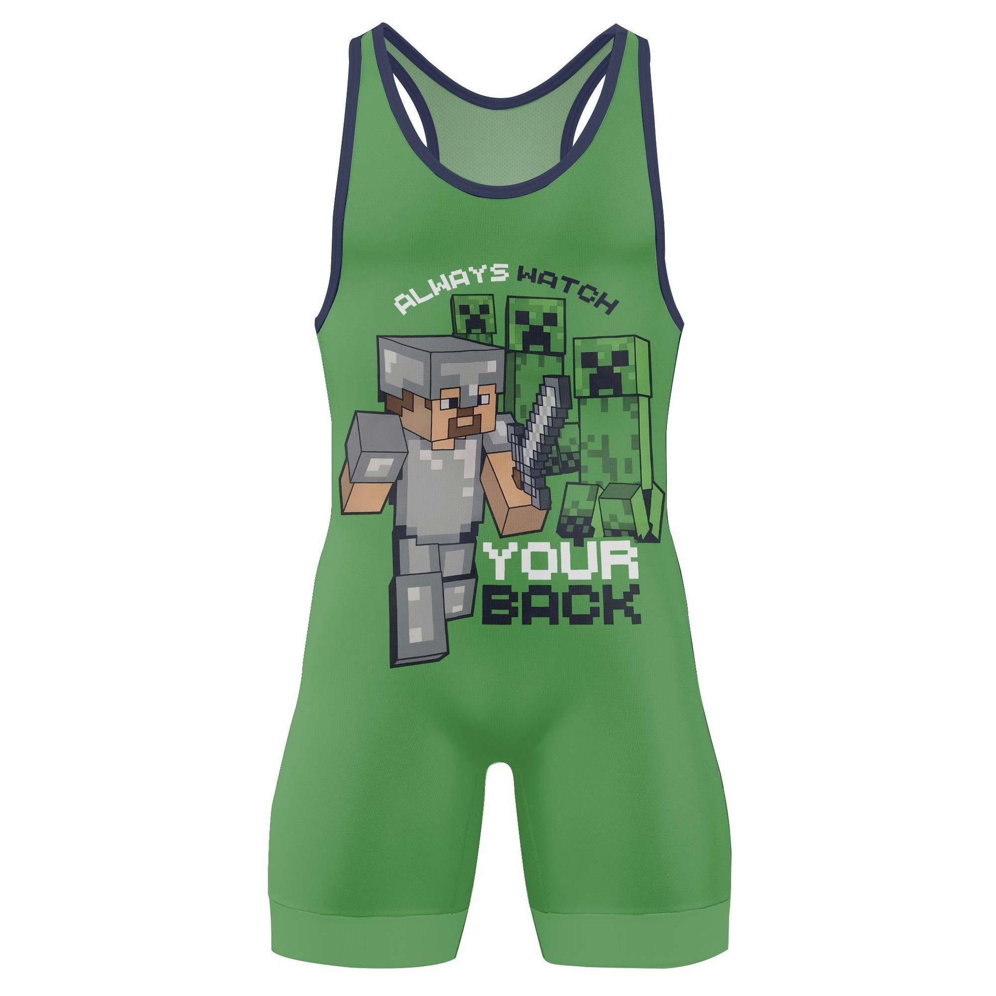 Minecraft Alway Watch Your Back Wrestling Singlet
