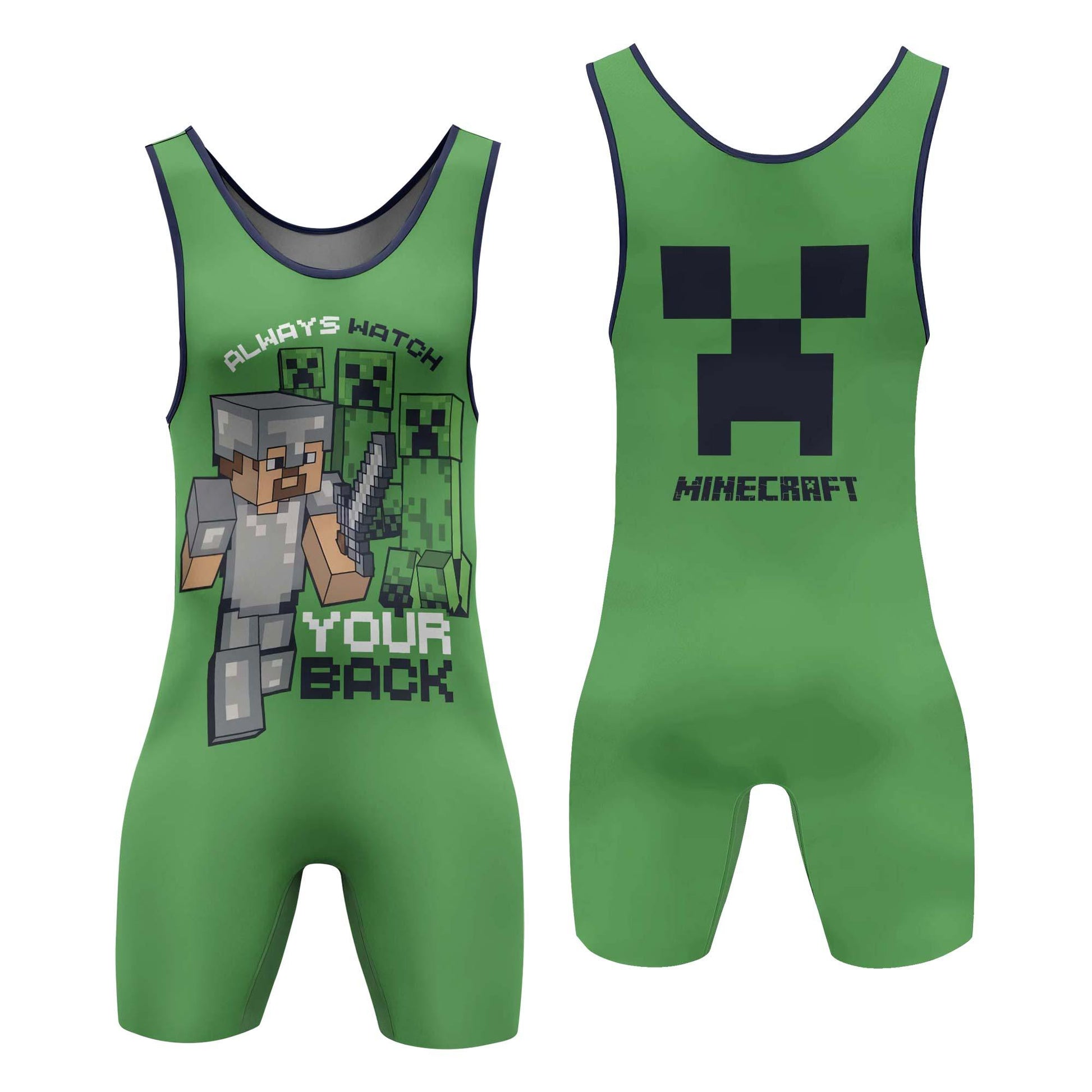 Minecraft Alway Watch Your Back Wrestling Singlet