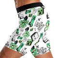 Minecraft Creeper Graffiti Compression Shorts