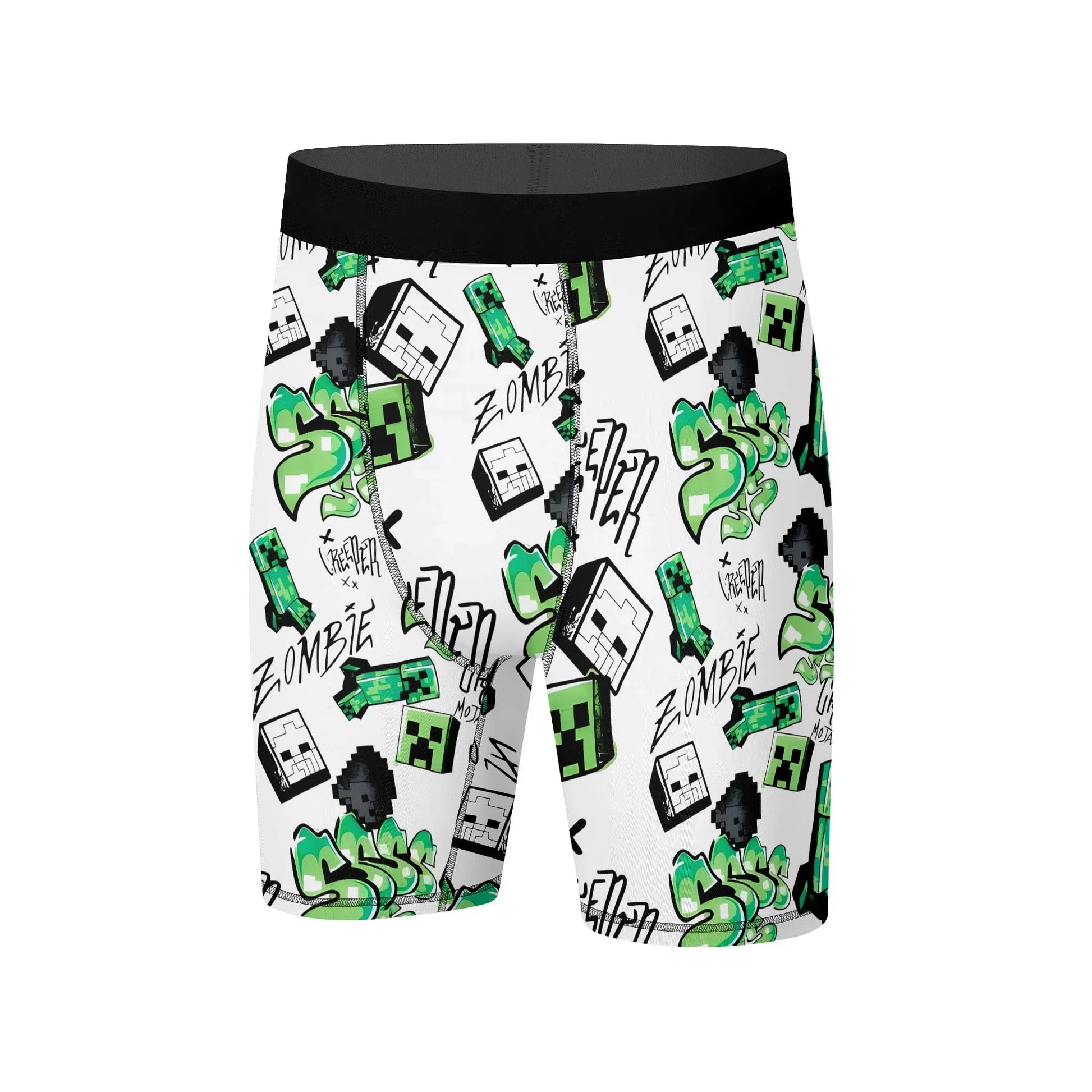 Minecraft Creeper Graffiti Compression Shorts