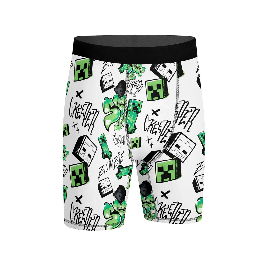 Minecraft Creeper Graffiti Compression Shorts
