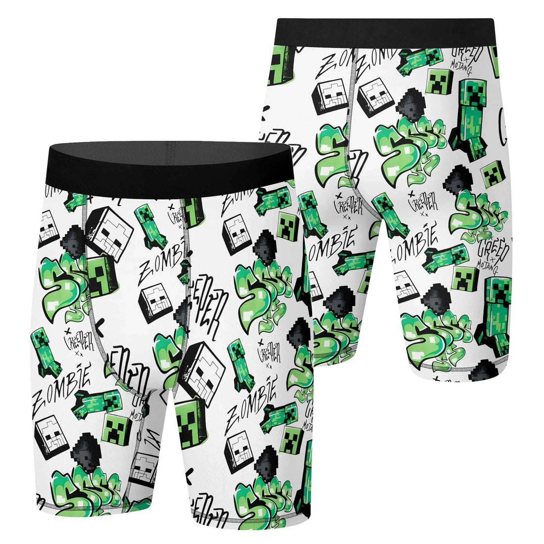 Minecraft Creeper Graffiti Compression Shorts
