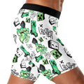 Minecraft Creeper Graffiti Compression Shorts