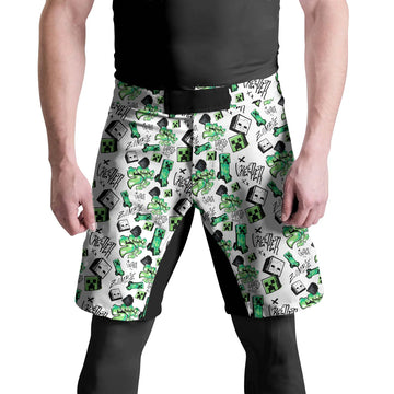 Minecraft Creeper Graffiti Fight Shorts