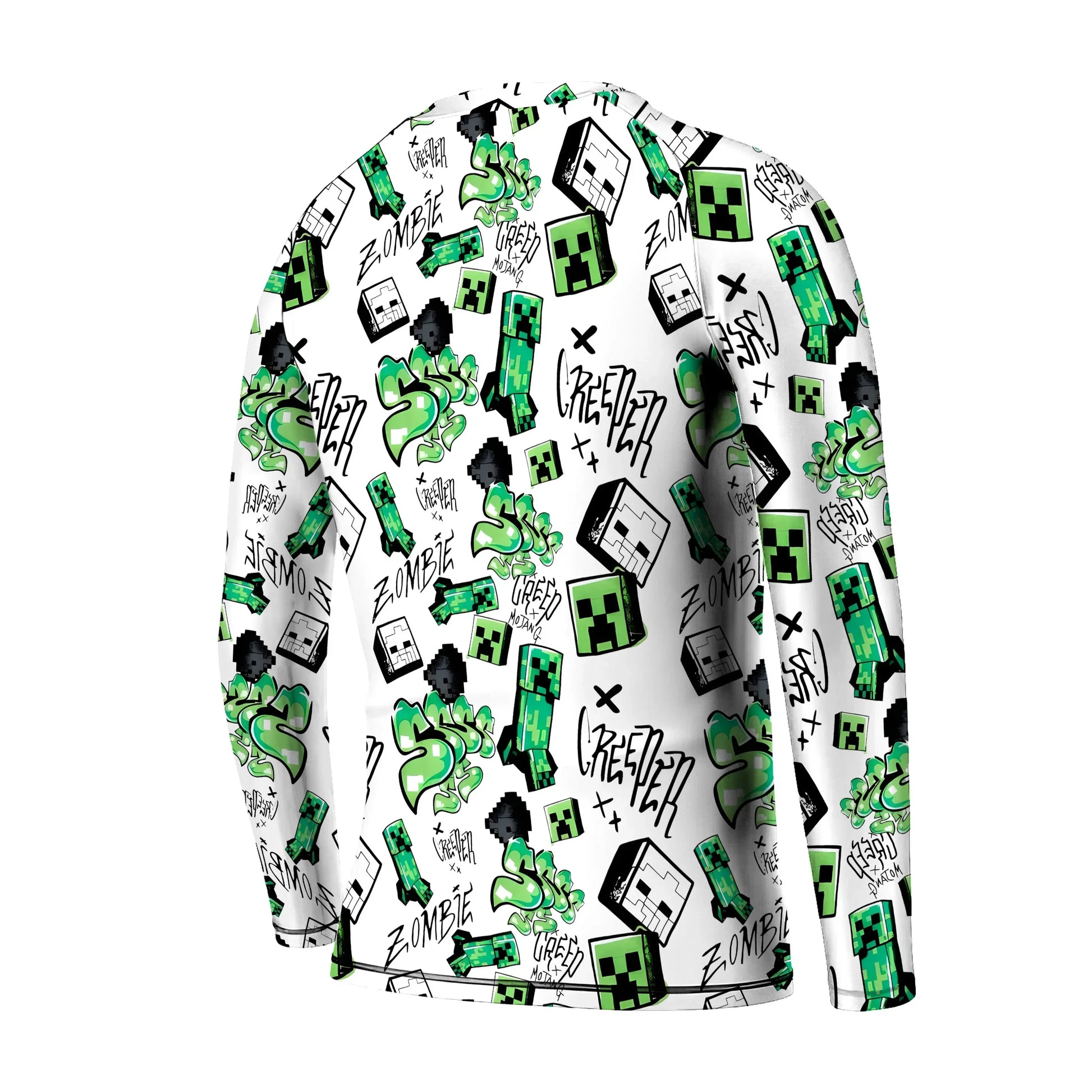 Minecraft Creeper Graffiti Kids Rash Guard