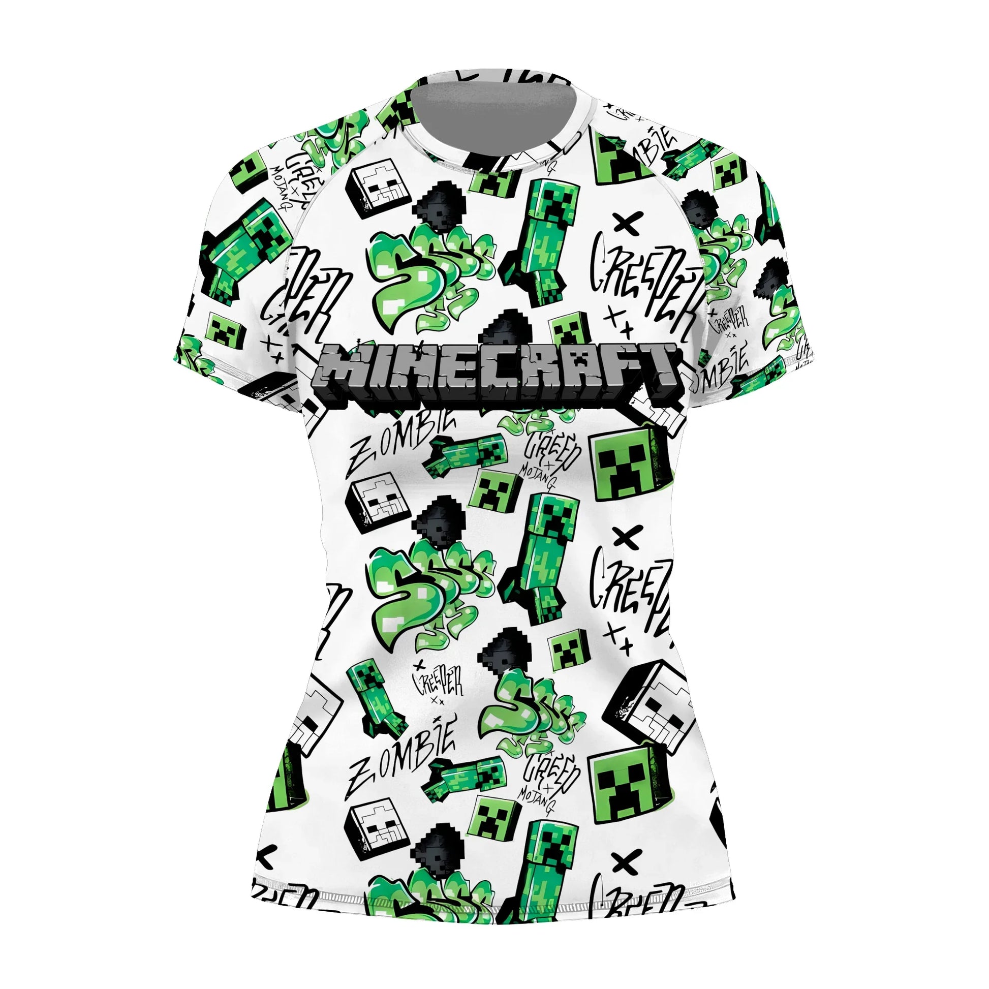 Minecraft Creeper Graffiti Rash Guard