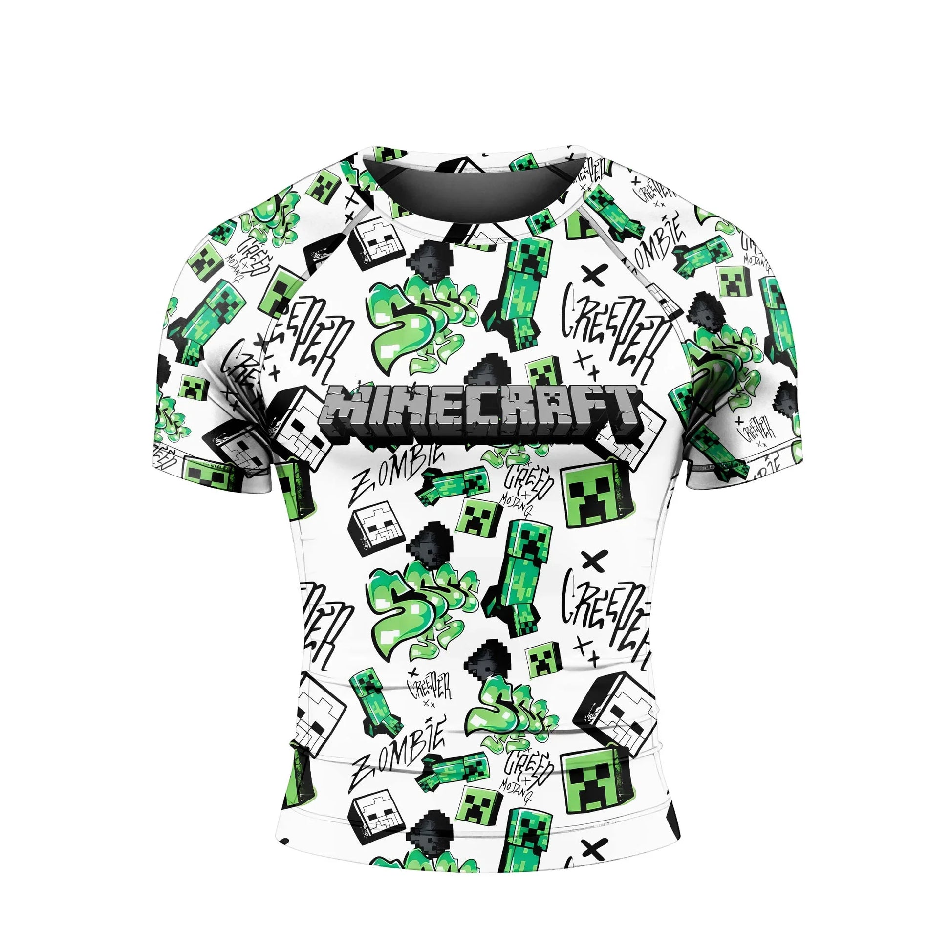 Minecraft Creeper Graffiti Rash Guard