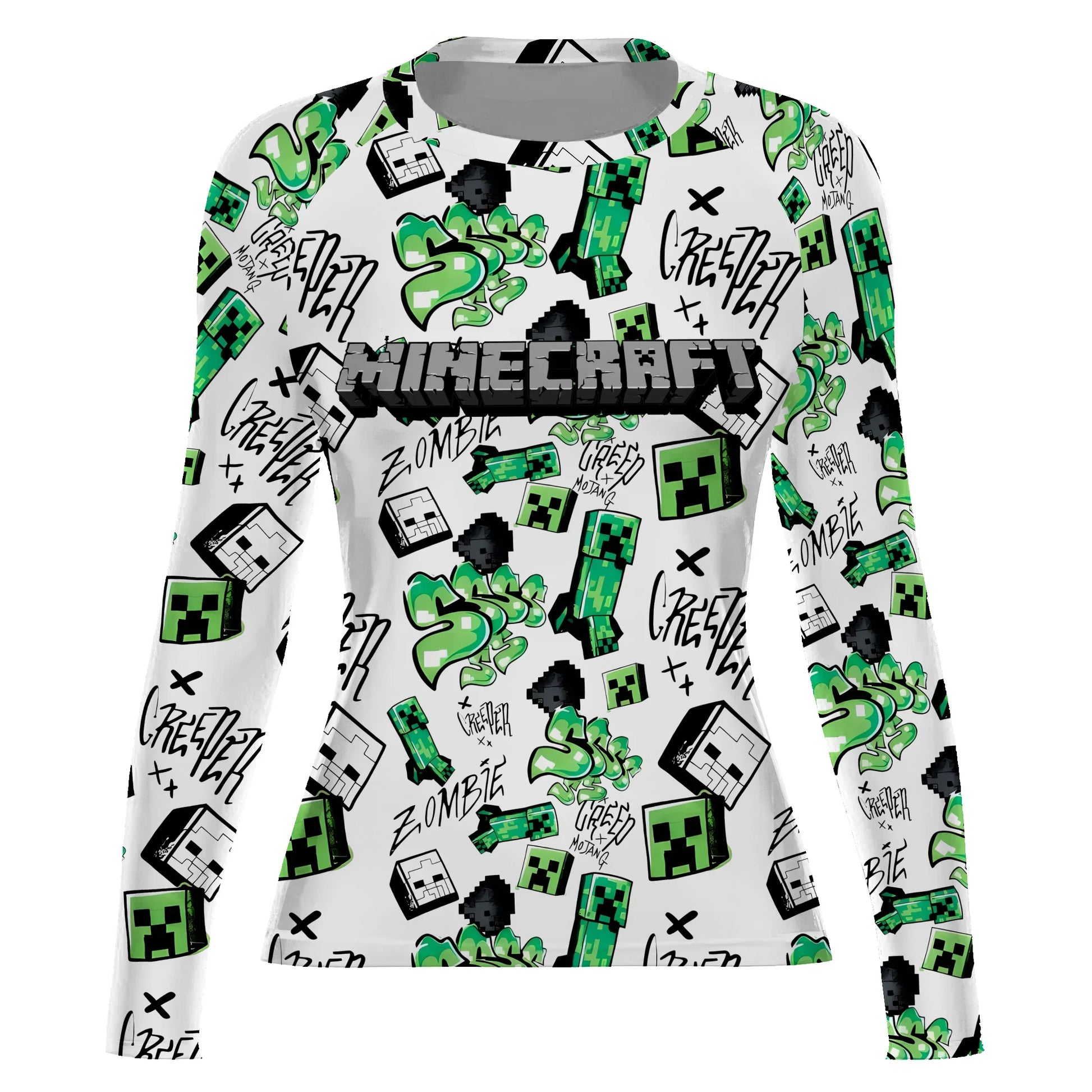 Minecraft Creeper Graffiti Rash Guard