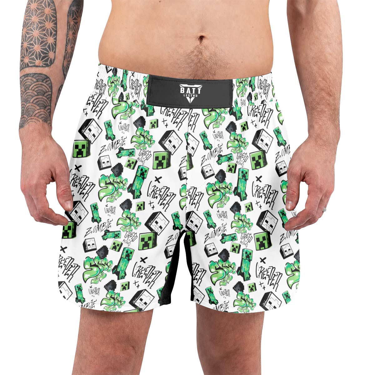 Minecraft Creeper Graffiti Grappling Shorts