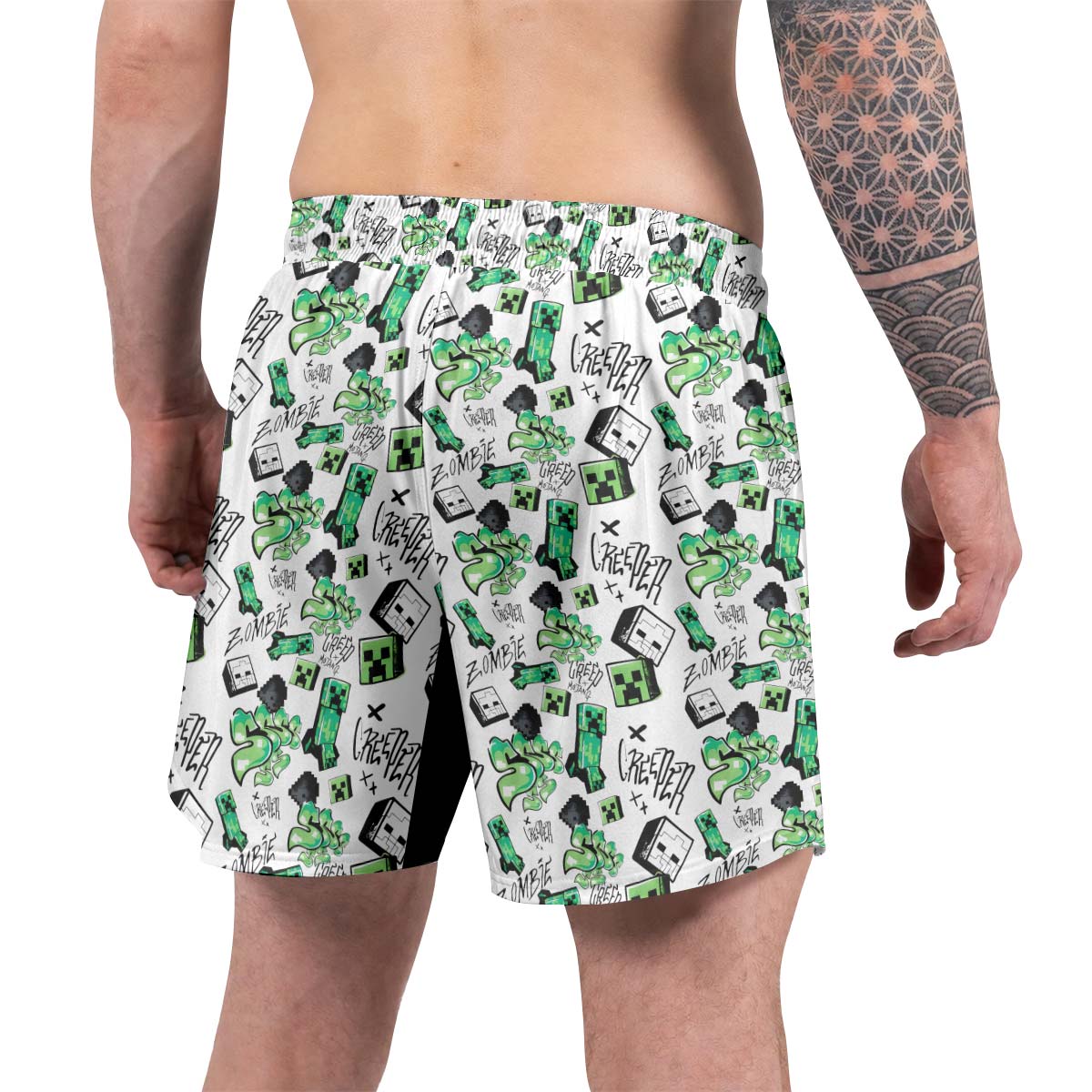Minecraft Creeper Graffiti Grappling Shorts
