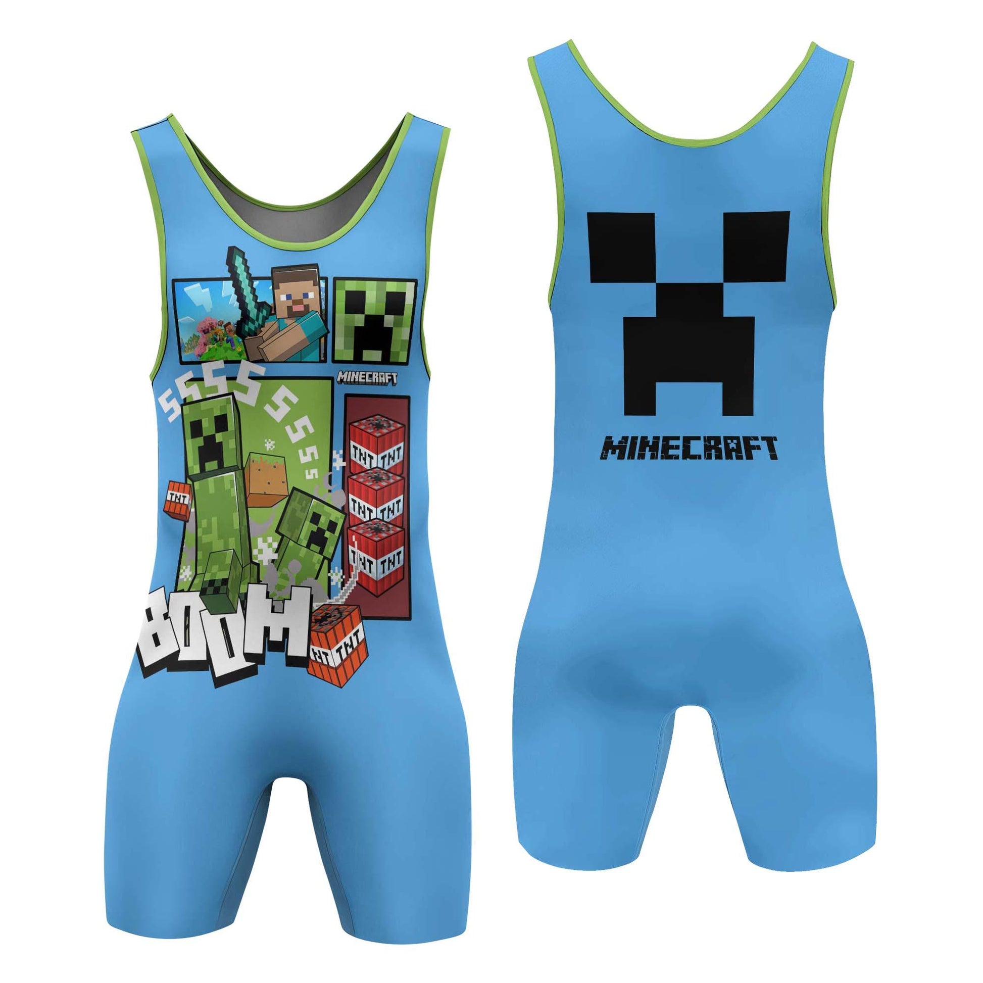 Minecraft Creeper Wrestling Singlet