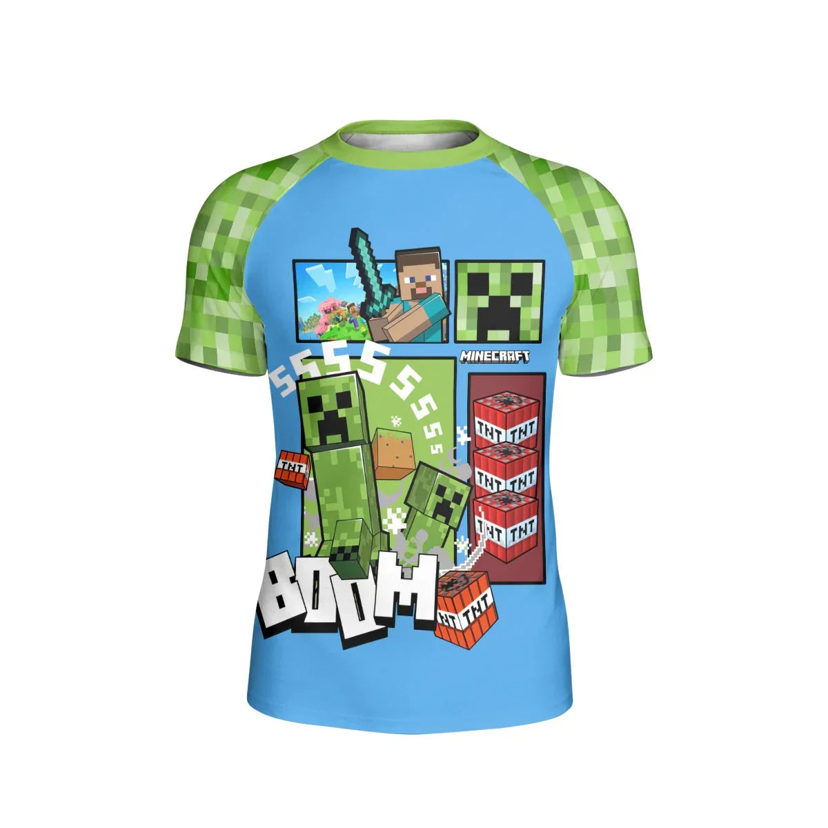 Minecraft Creeper Kids Rash Guard
