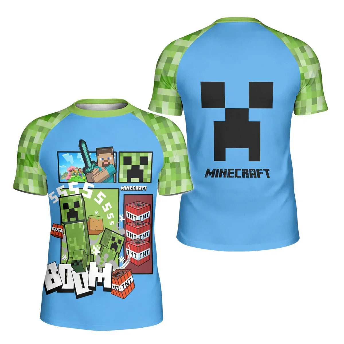 Minecraft Creeper Kids Rash Guard