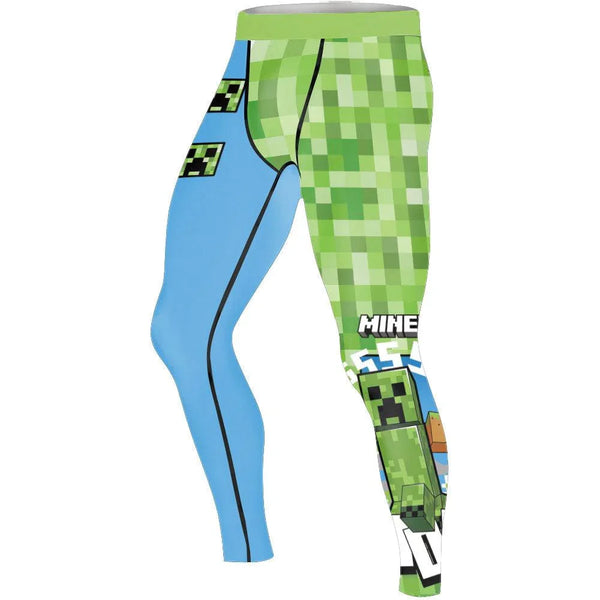 Minecraft Creeper Men's Compression Leggings | UPF 50+