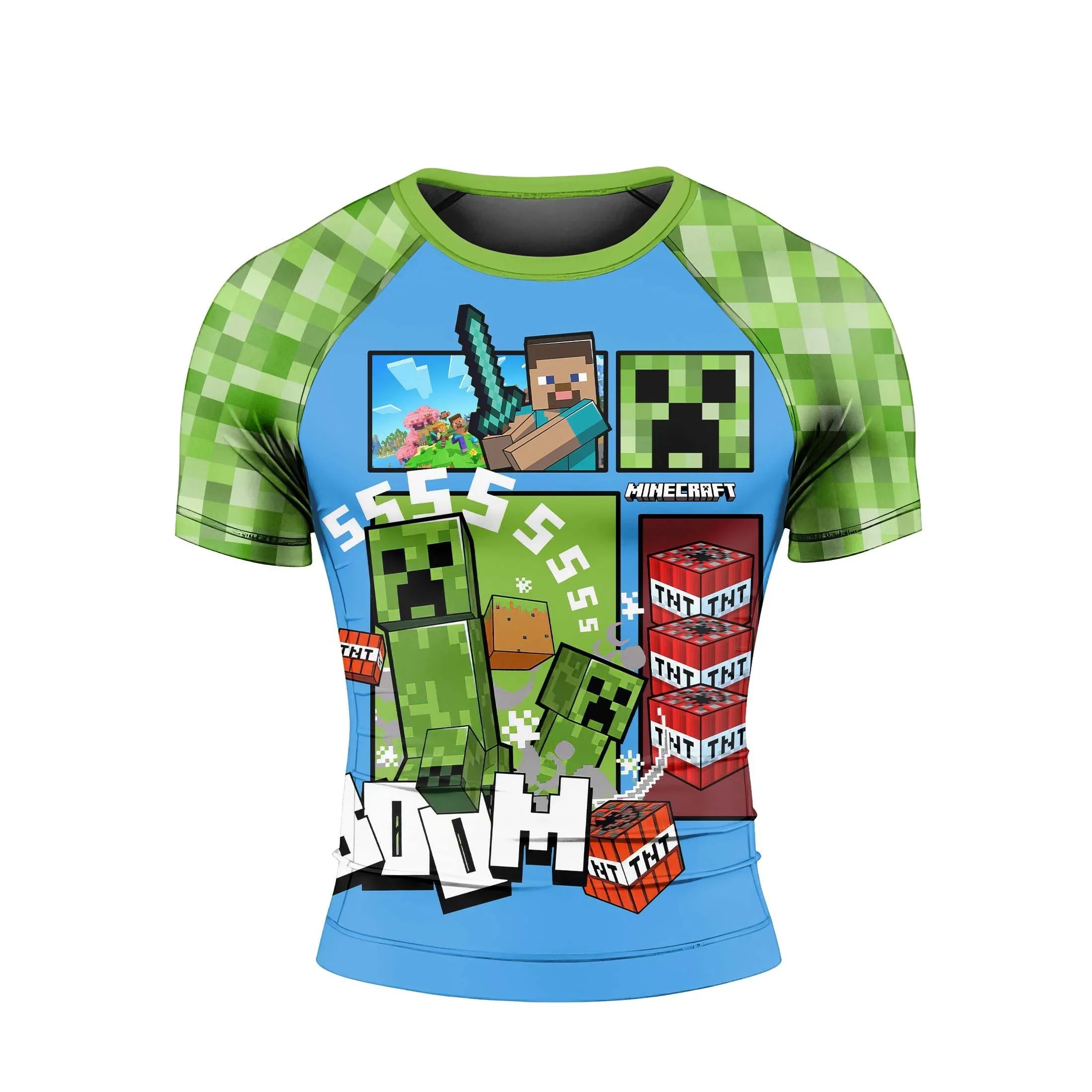 Minecraft Creeper Rash Guard for MMA & Fitness
