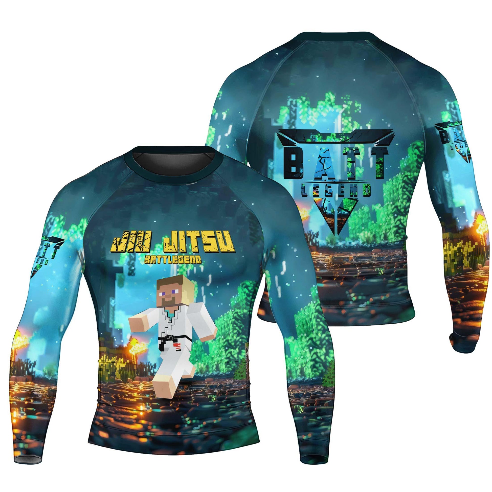 Minecraft Jiu Jitsu Rash Guard