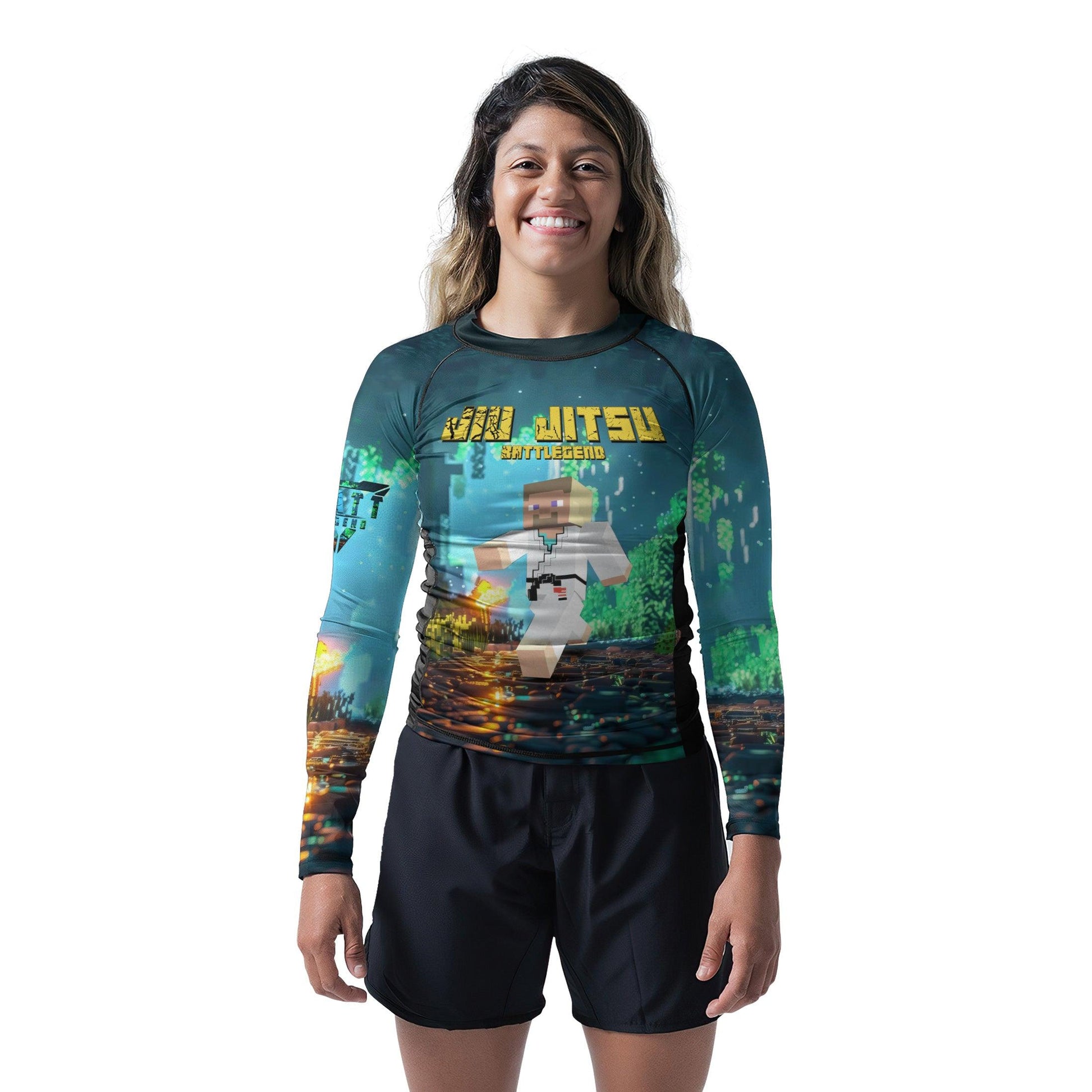 Minecraft Jiu Jitsu Rash Guard