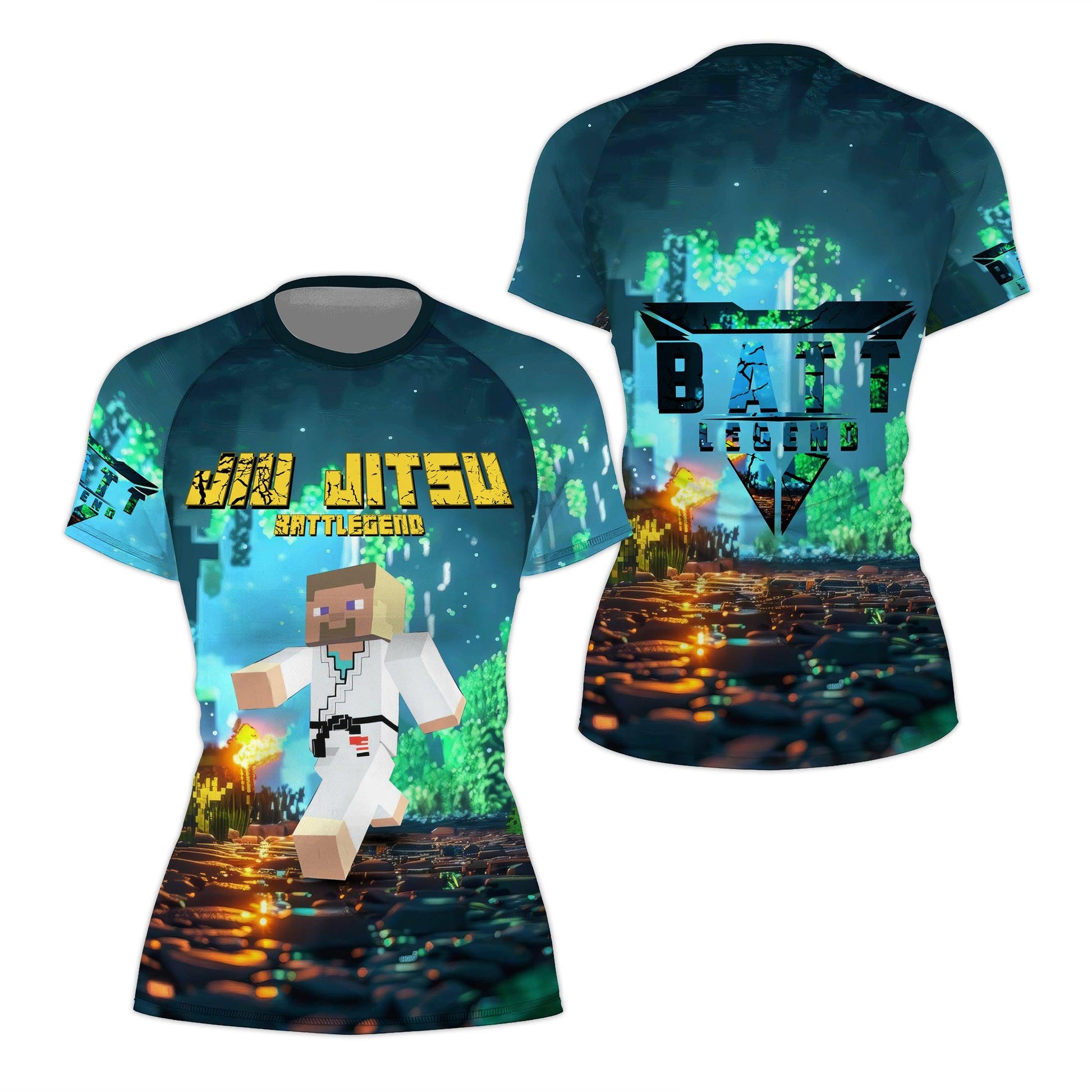 Minecraft Jiu Jitsu Rash Guard