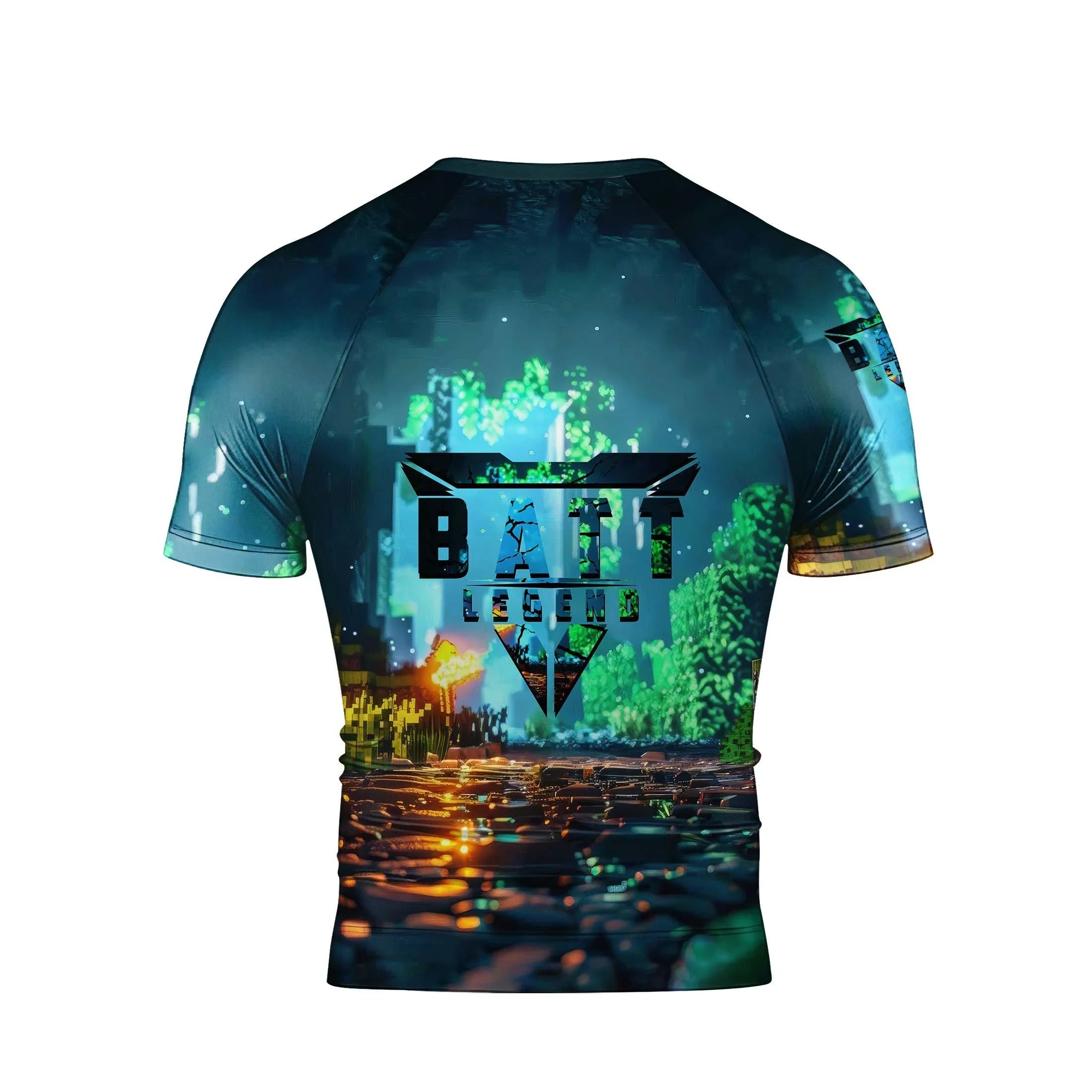 Minecraft Jiu Jitsu Rash Guard - Athletic Performance