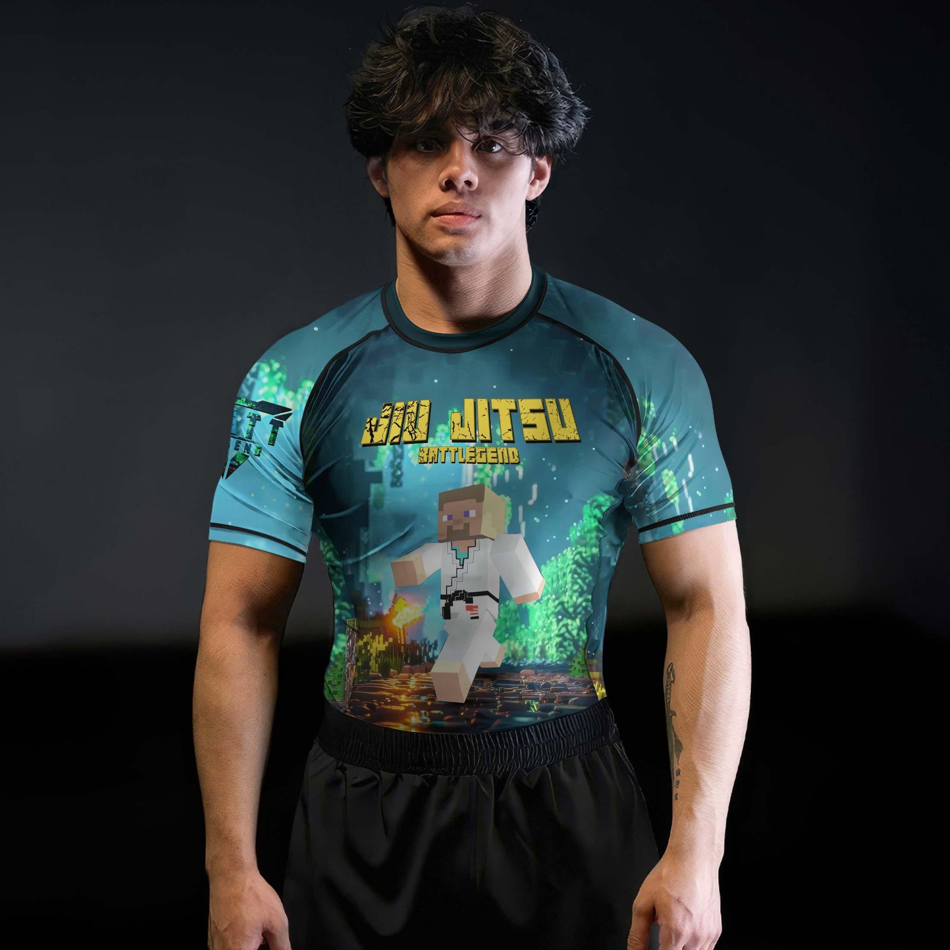 Minecraft Jiu Jitsu Rash Guard