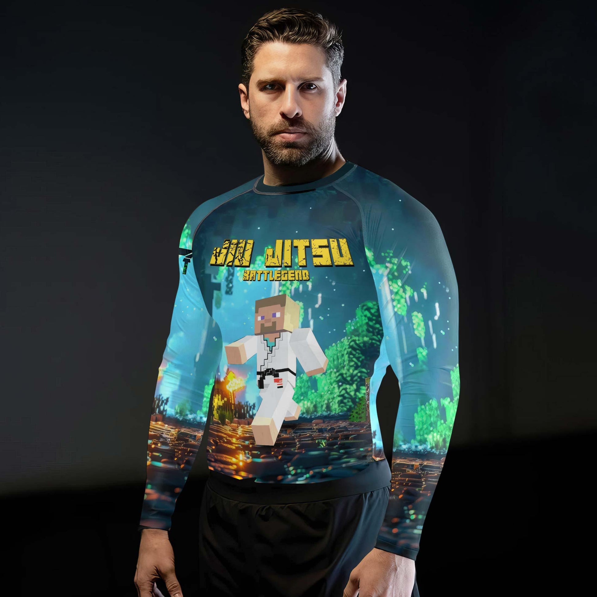 Minecraft Jiu Jitsu Rash Guard