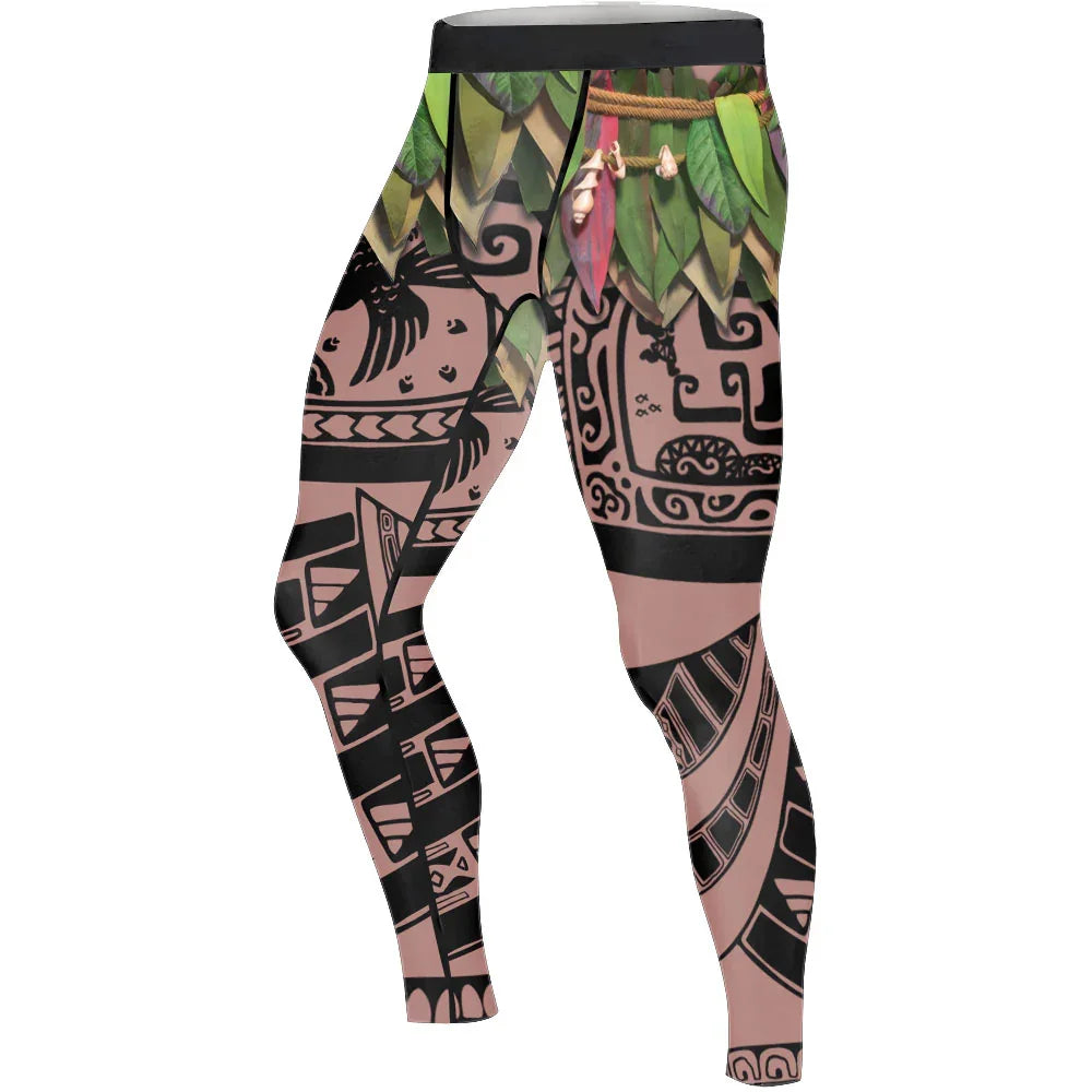 Moana Maui Cosplay Men's Compression Leggings
