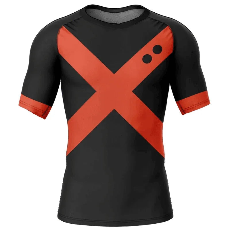 Anime Rash My Hero Academia Bakugo Hero Uniform Rash Guard | Anime Rash Guard