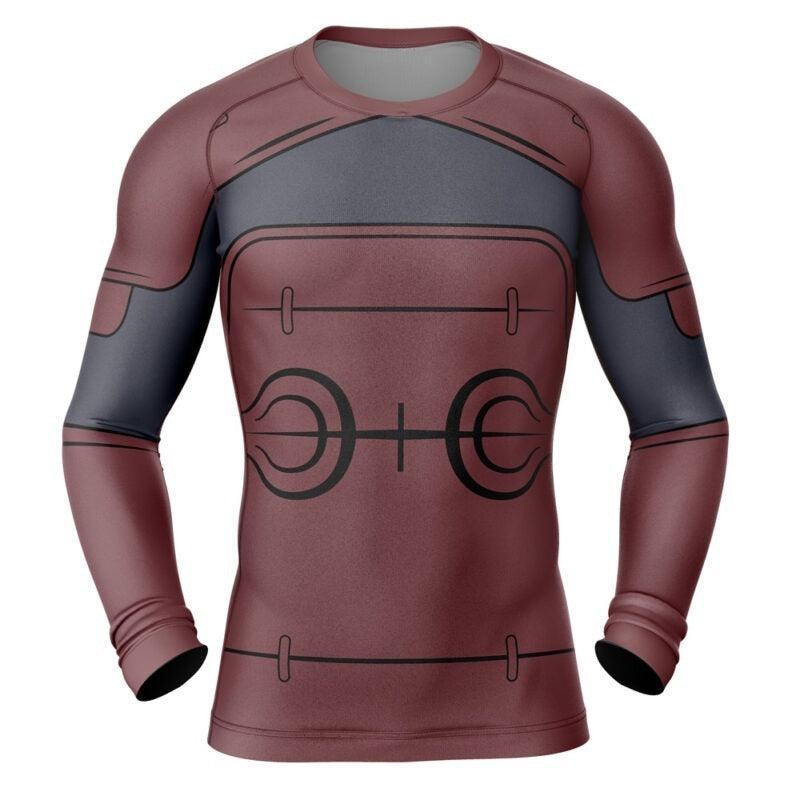 Naruto Hashirama Senju Battle Uniform Rash Guard | Athletic Rash Guard