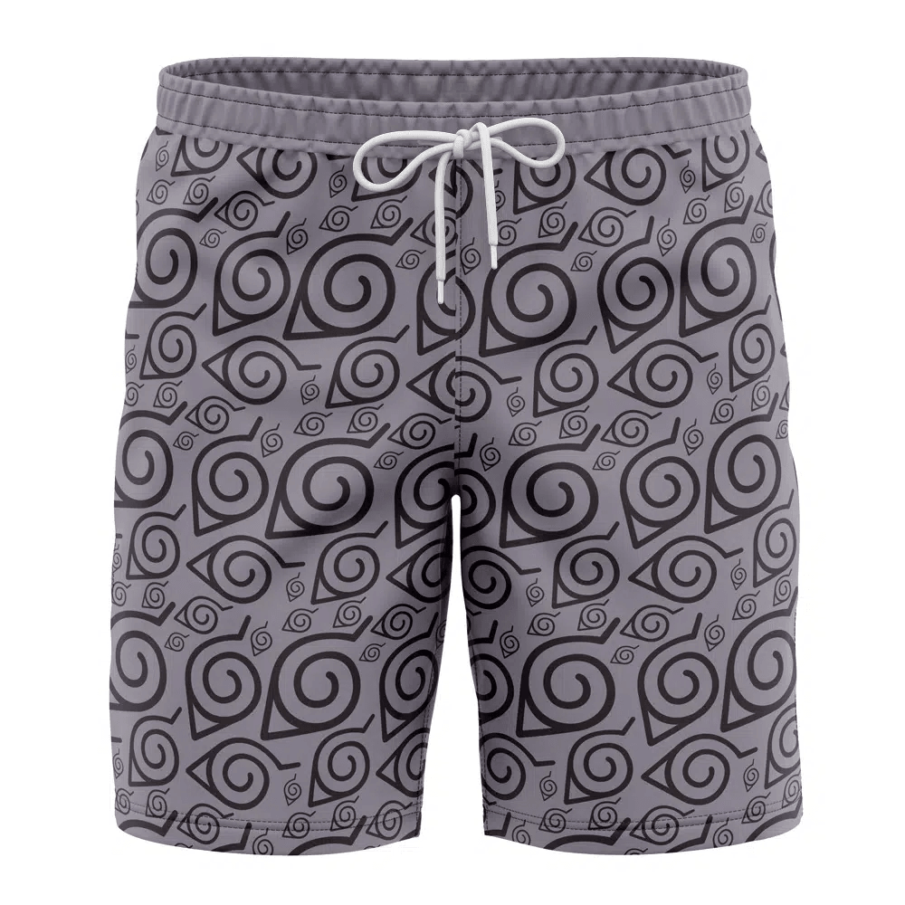 Naruto Konoha Symbol Swim Trunks