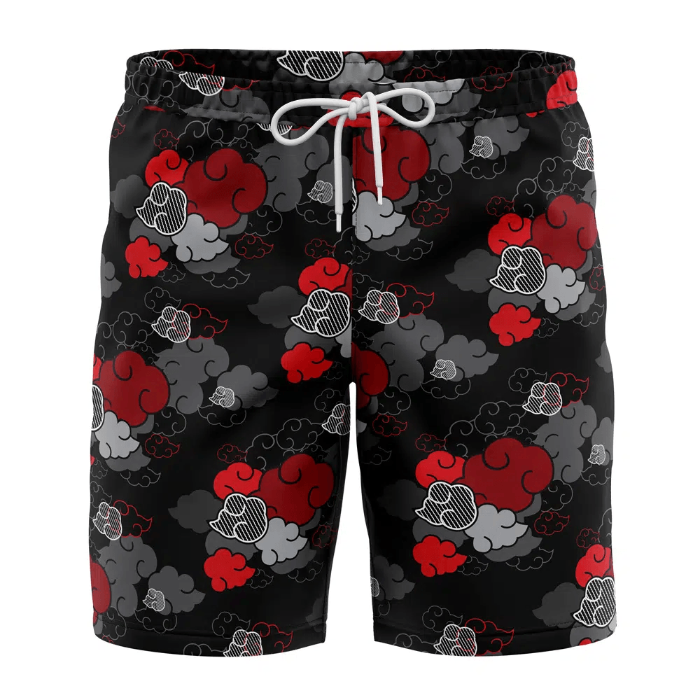 Naruto Red Cloud Akatsuki Swim Trunks