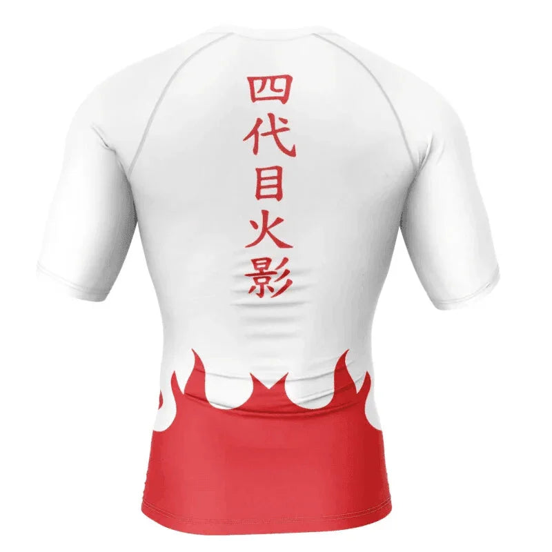 Anime Rash Naruto The Fourth Hokage Cloak Rash Guard | Anime Rash Guard