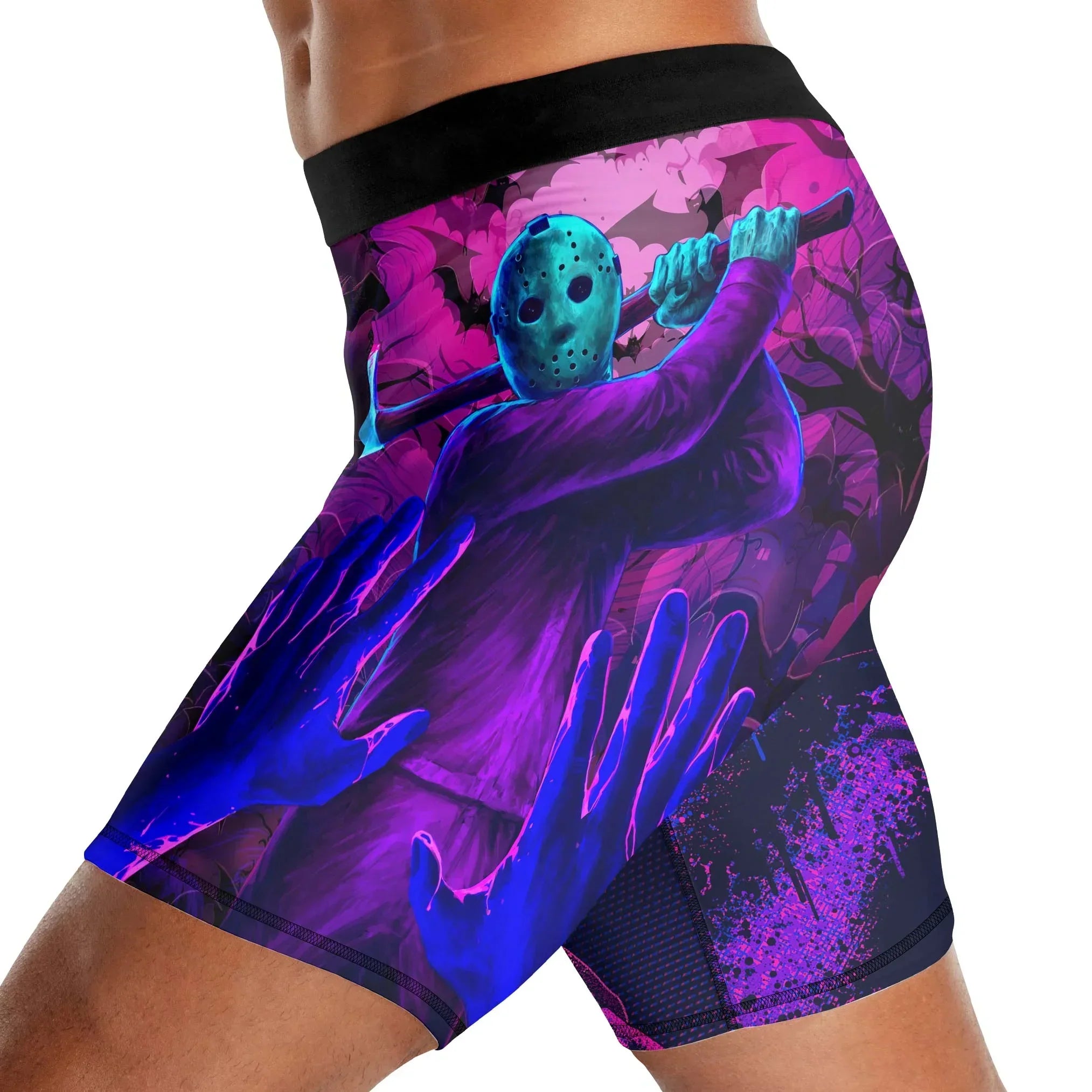 Neon Butcher Jason Voorhees Compression Shorts