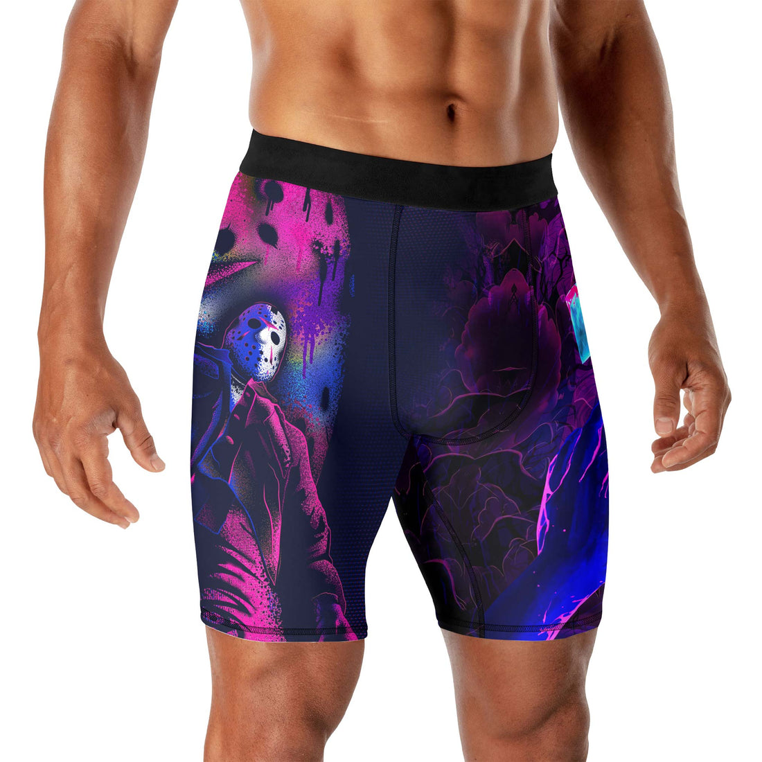 Neon Butcher Jason Voorhees Compression Shorts