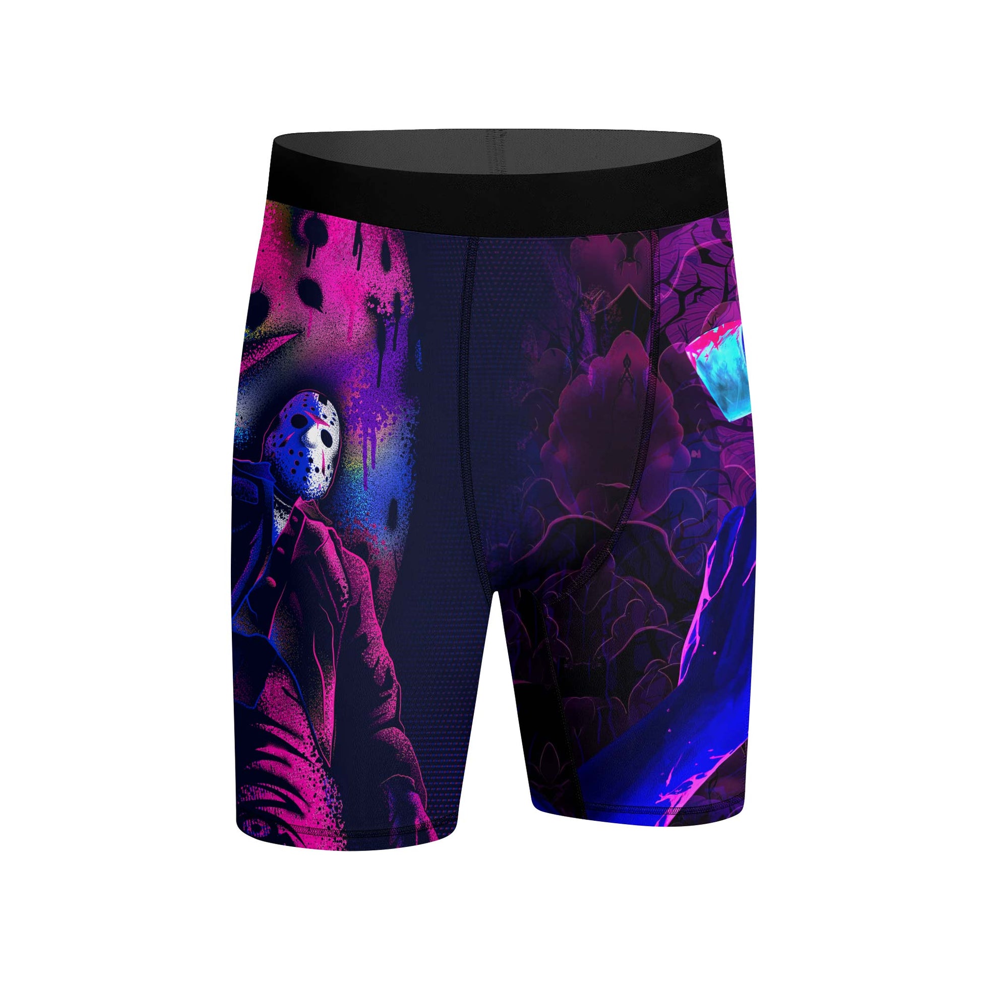 Neon Butcher Jason Voorhees Compression Shorts