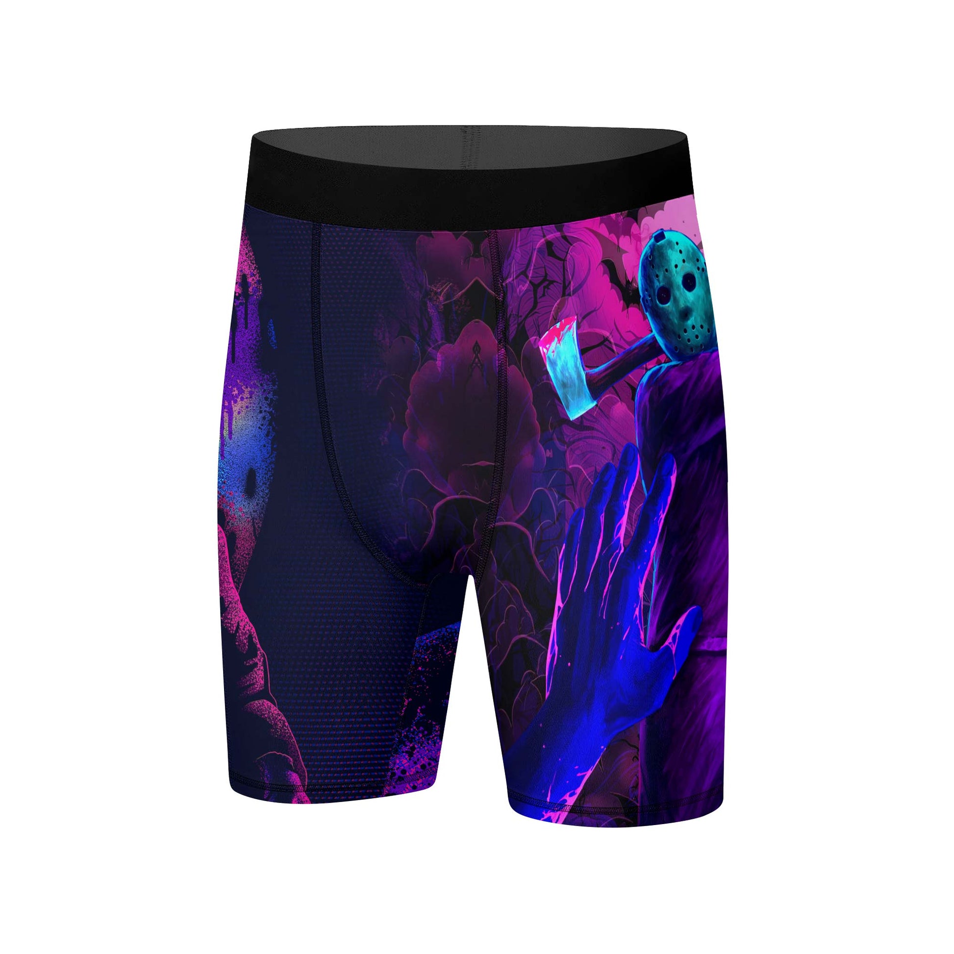 Neon Butcher Jason Voorhees Compression Shorts