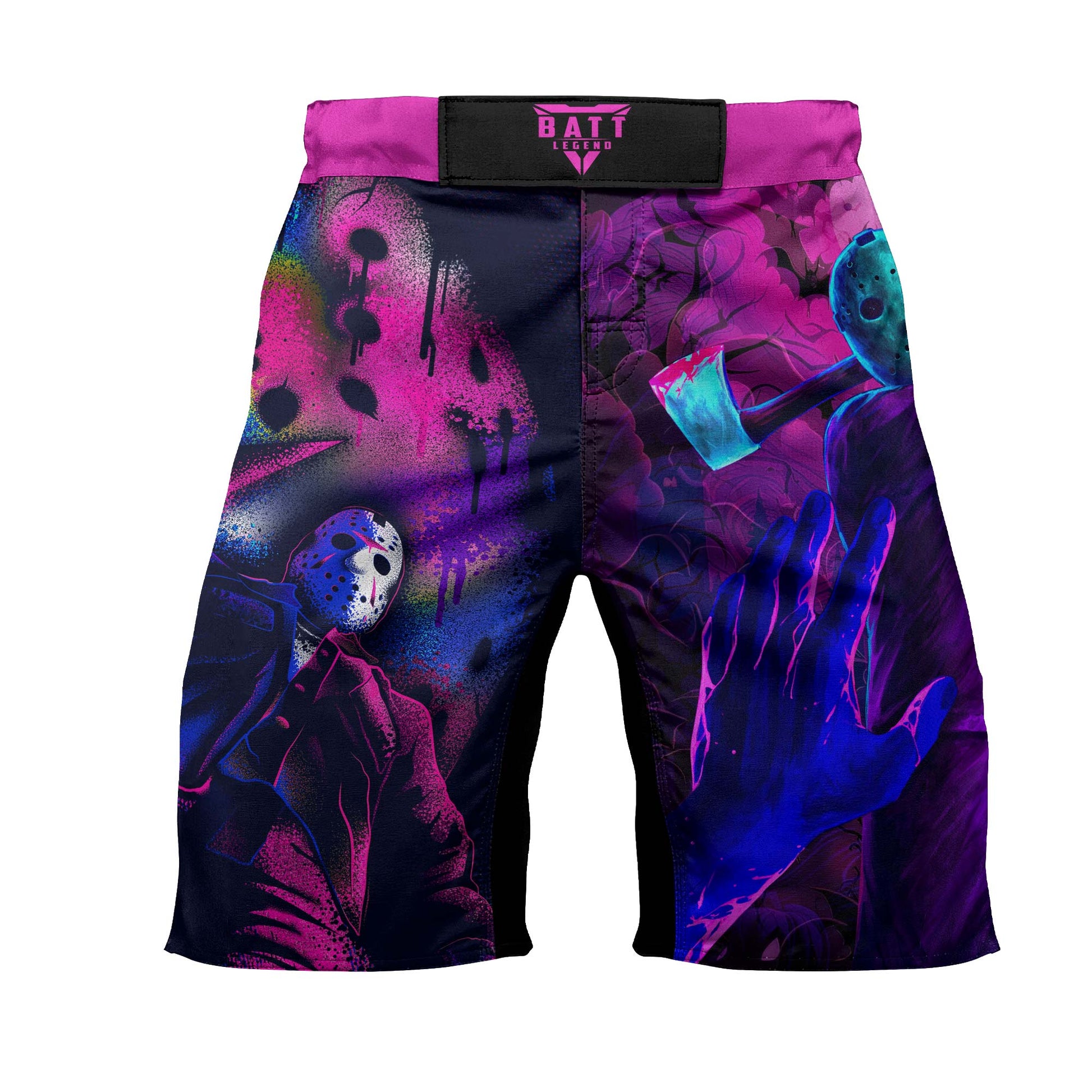 Neon Butcher Jason Voorhees Fight Shorts