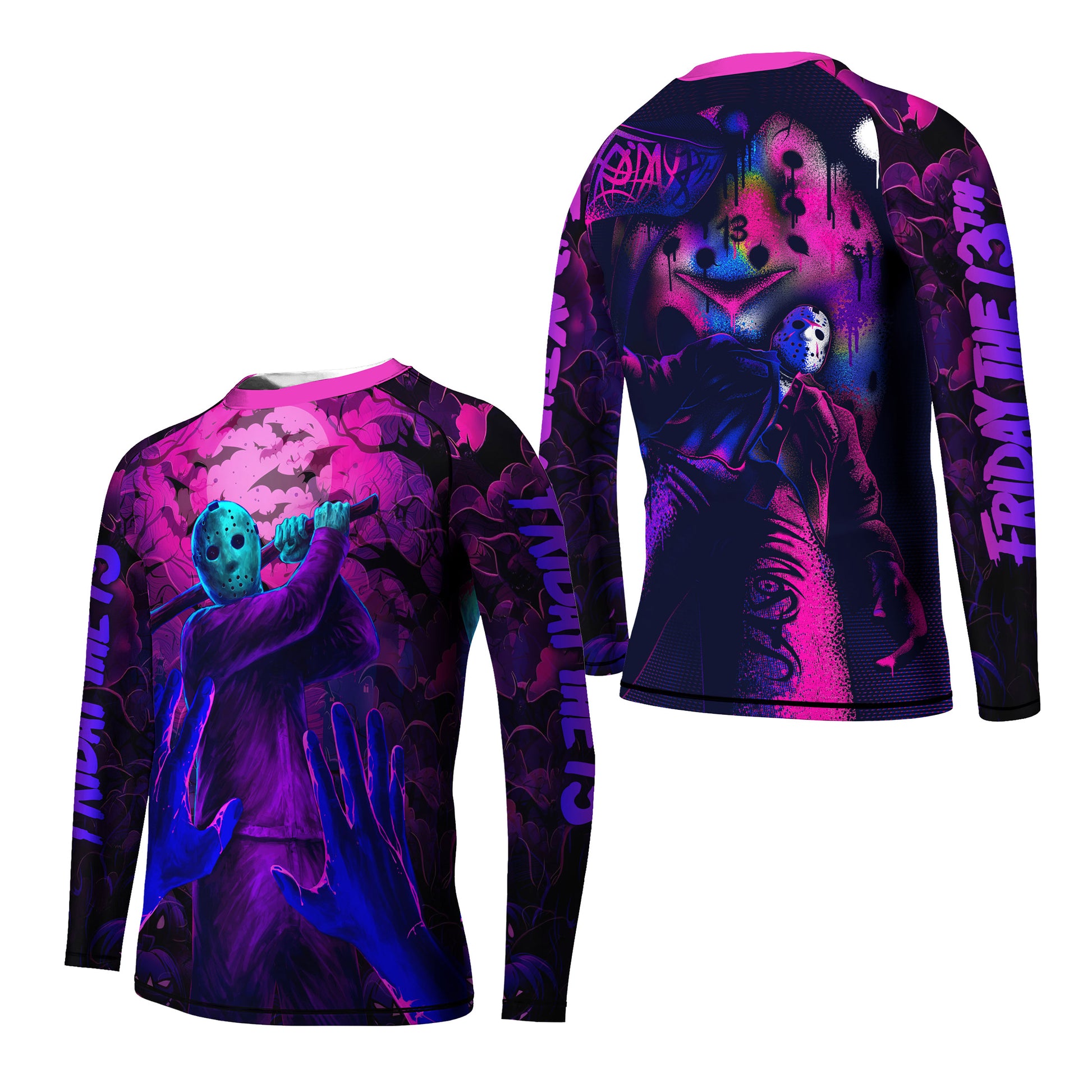 Neon Butcher Jason Voorhees Kids Rash Guard