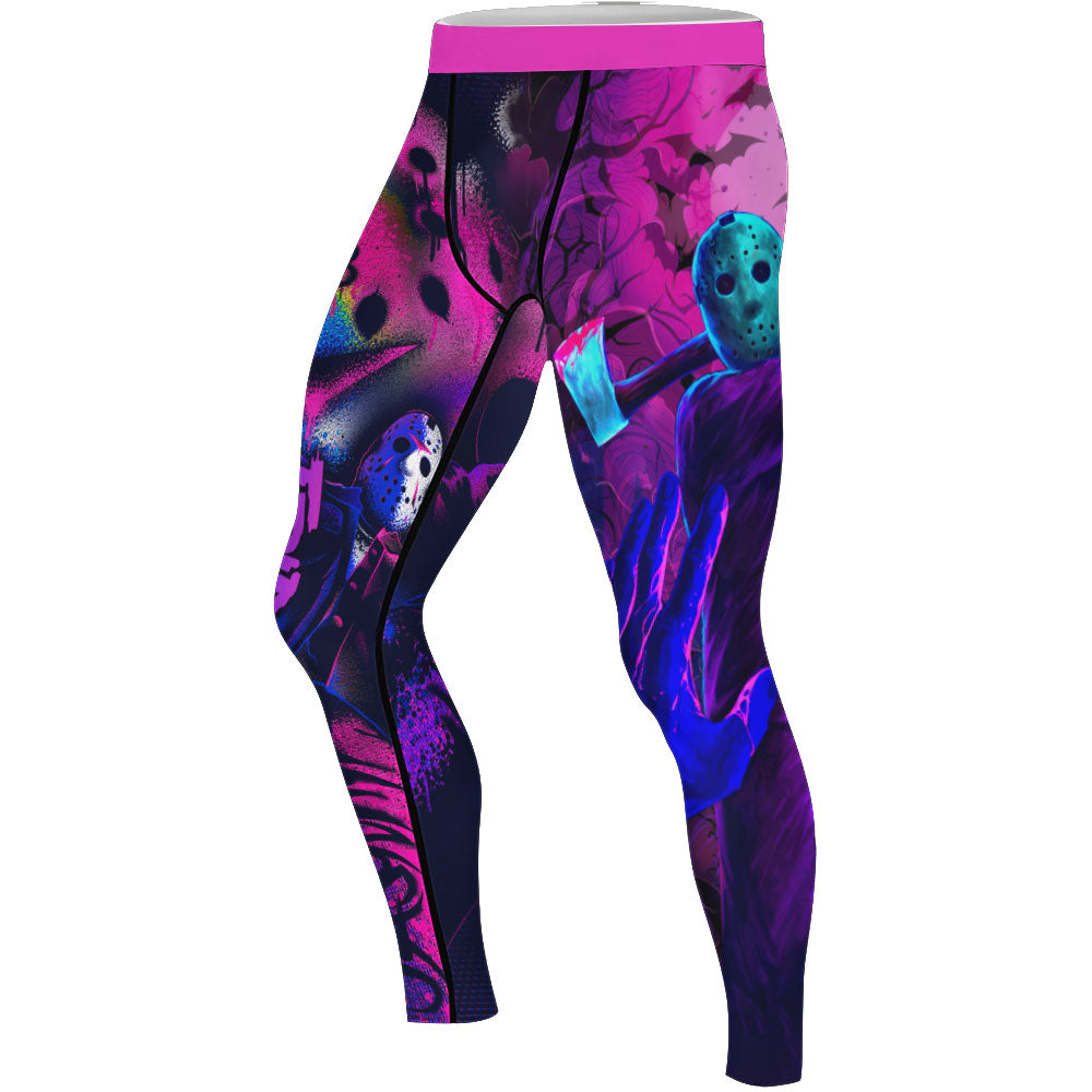 Neon Butcher Jason Voorhees Men's Compression Leggings