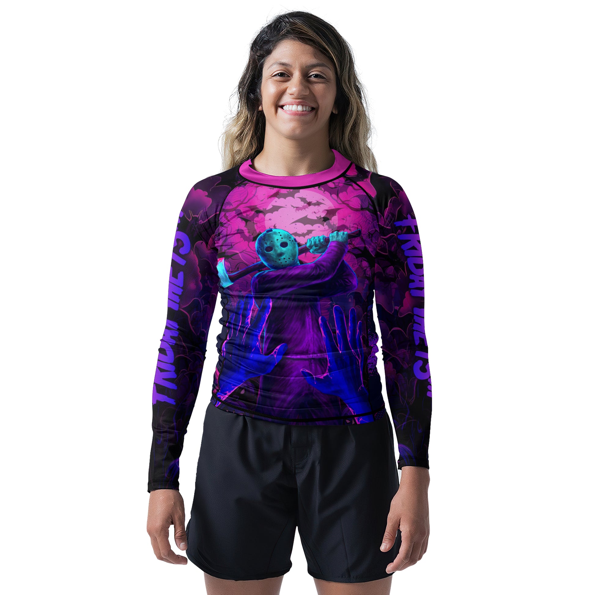 Neon Butcher Jason Voorhees Rash Guard