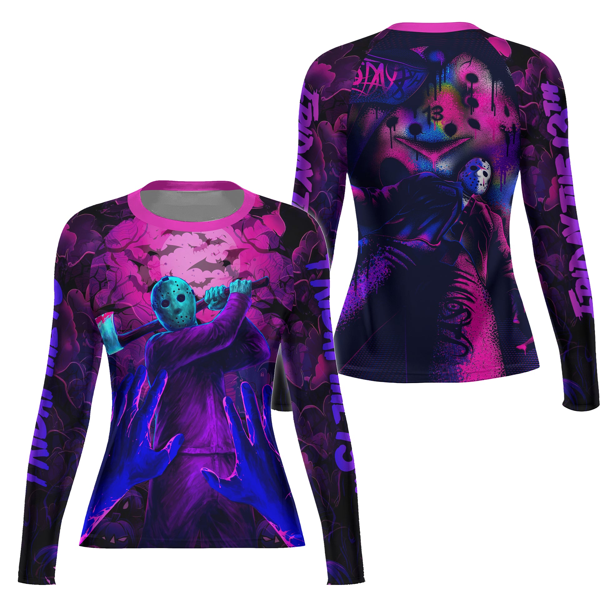 Neon Butcher Jason Voorhees Rash Guard