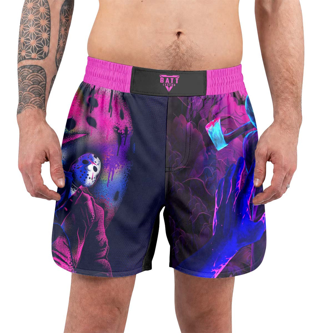 Neon Butcher Jason Voorhees Grappling Shorts